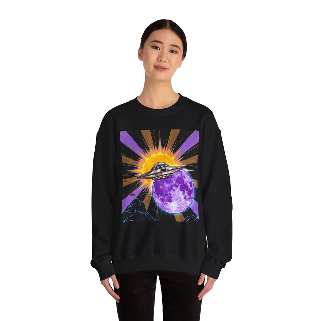 Cosmic Vibes Crewneck Sweatshirt, UFO Graphic Sweatshirt, Unisex Space Sweatshirt, Retro Astronaut Apparel, Gifts for Space Lovers, [...]