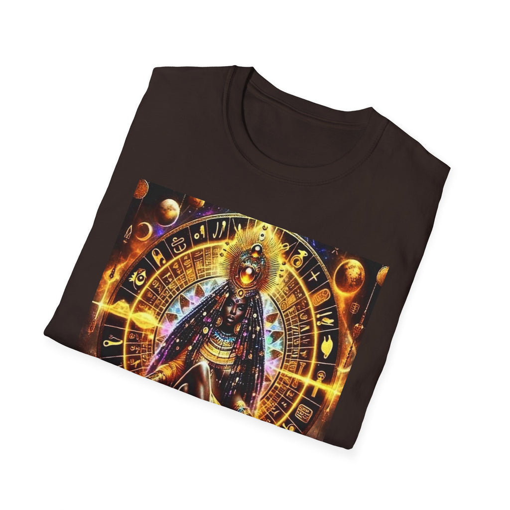 Cosmic Vibes Unisex T-Shirt, Spiritual Tee, Ankh Design Shirt, Festival Wear, Gift for Mystic Souls, Meditation Apparel
