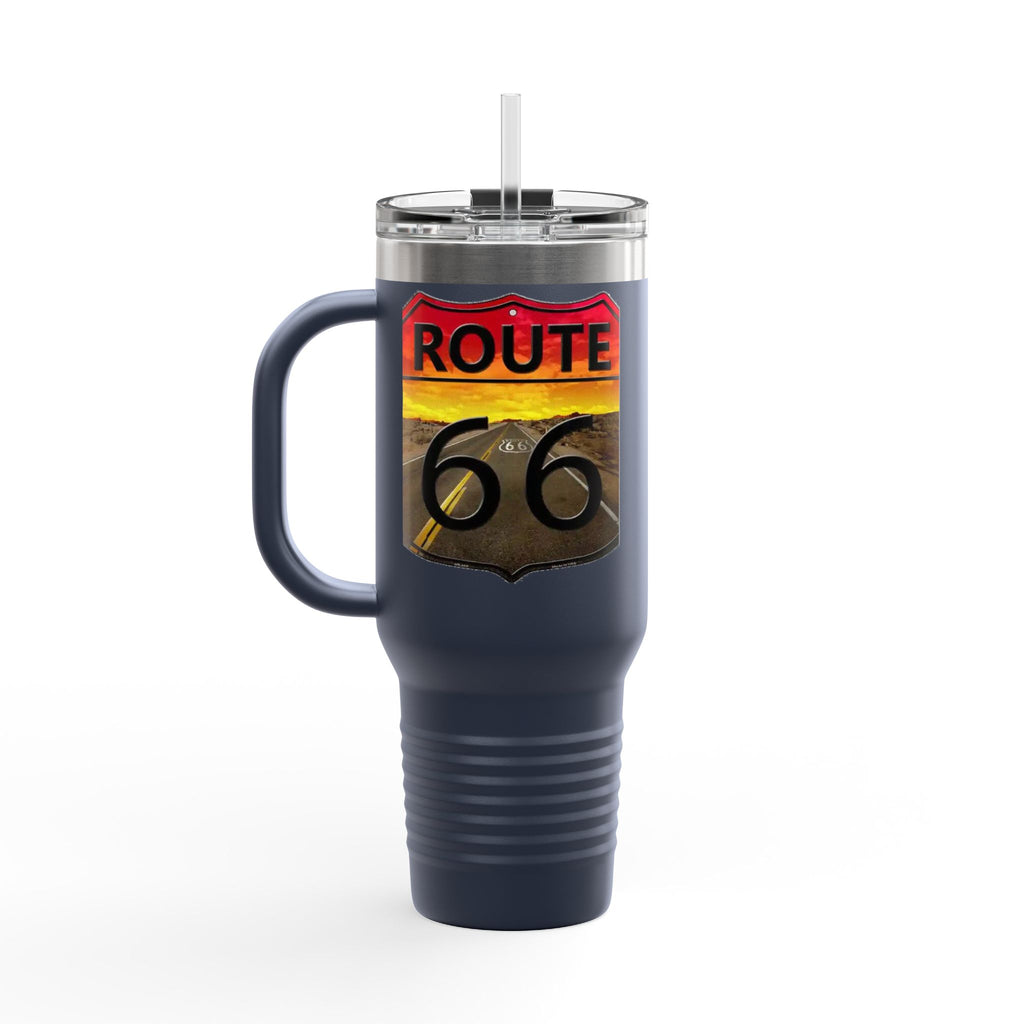 Route 66 Insulated Travel Mug - 40oz Adventure Cup for Road Trips