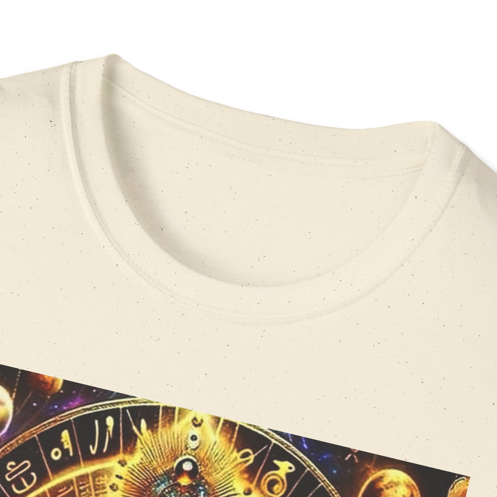 Cosmic Vibes Unisex T-Shirt, Spiritual Tee, Ankh Design Shirt, Festival Wear, Gift for Mystic Souls, Meditation Apparel