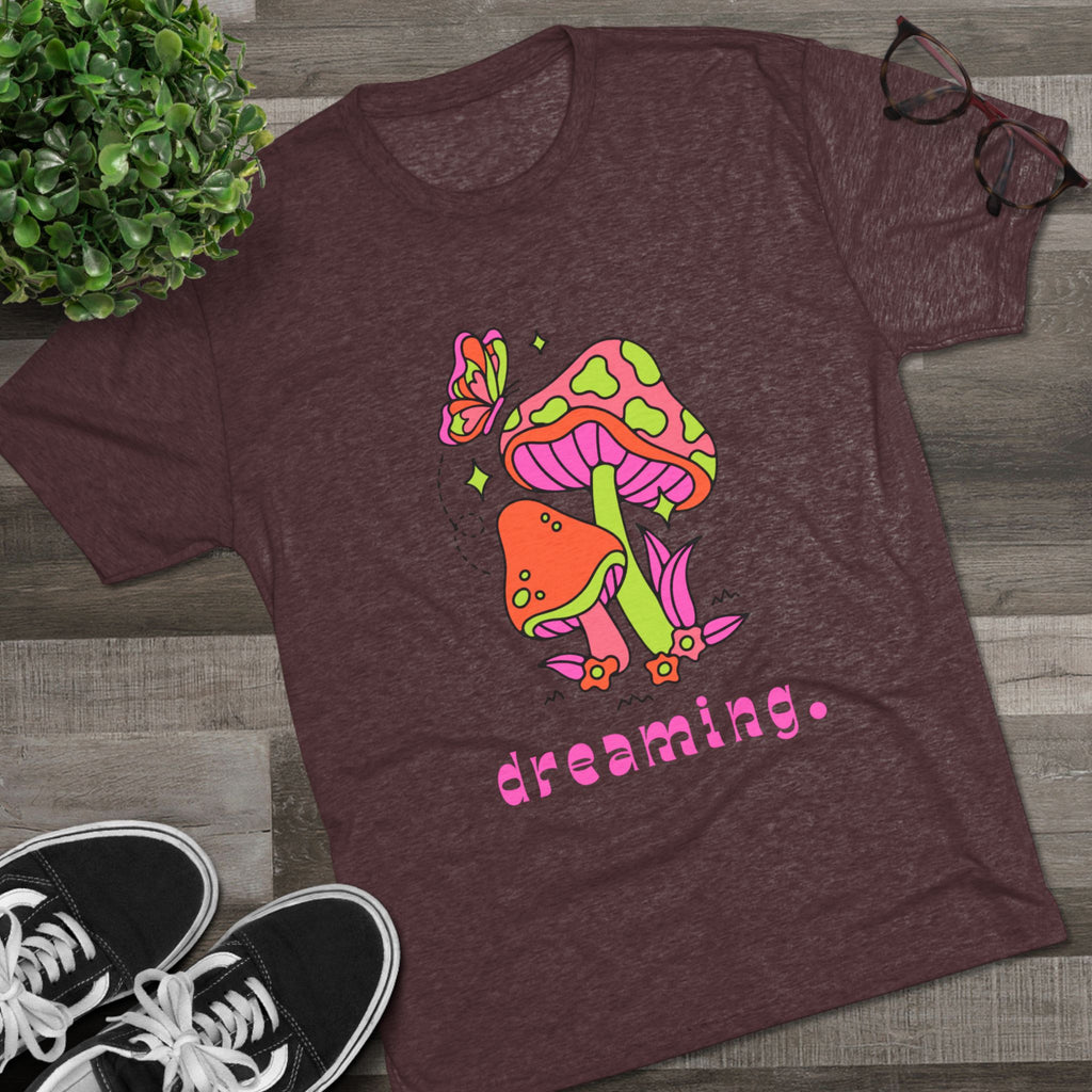 Dreamy Mushroom Unisex Tee, Cute Graphic Tee, Gifts for Dreamers, Casual Wear, Nature Lover's Apparel, Festival T-Shirt