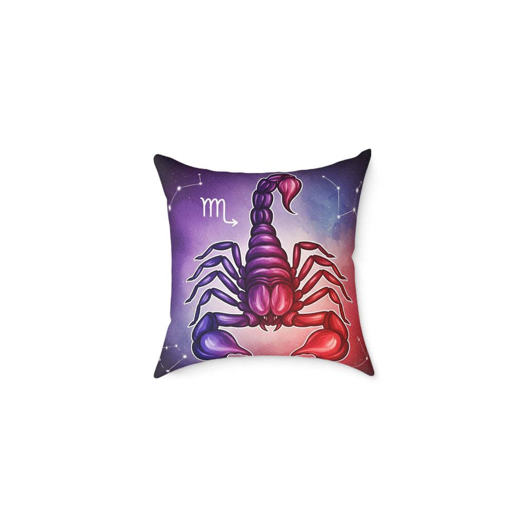 Astrology-Themed Decorative Pillow, Scorpio Zodiac Throw Cushion, Unique Home Decor, Horoscope Gift, Birthday Surprise, Boho Room Accent