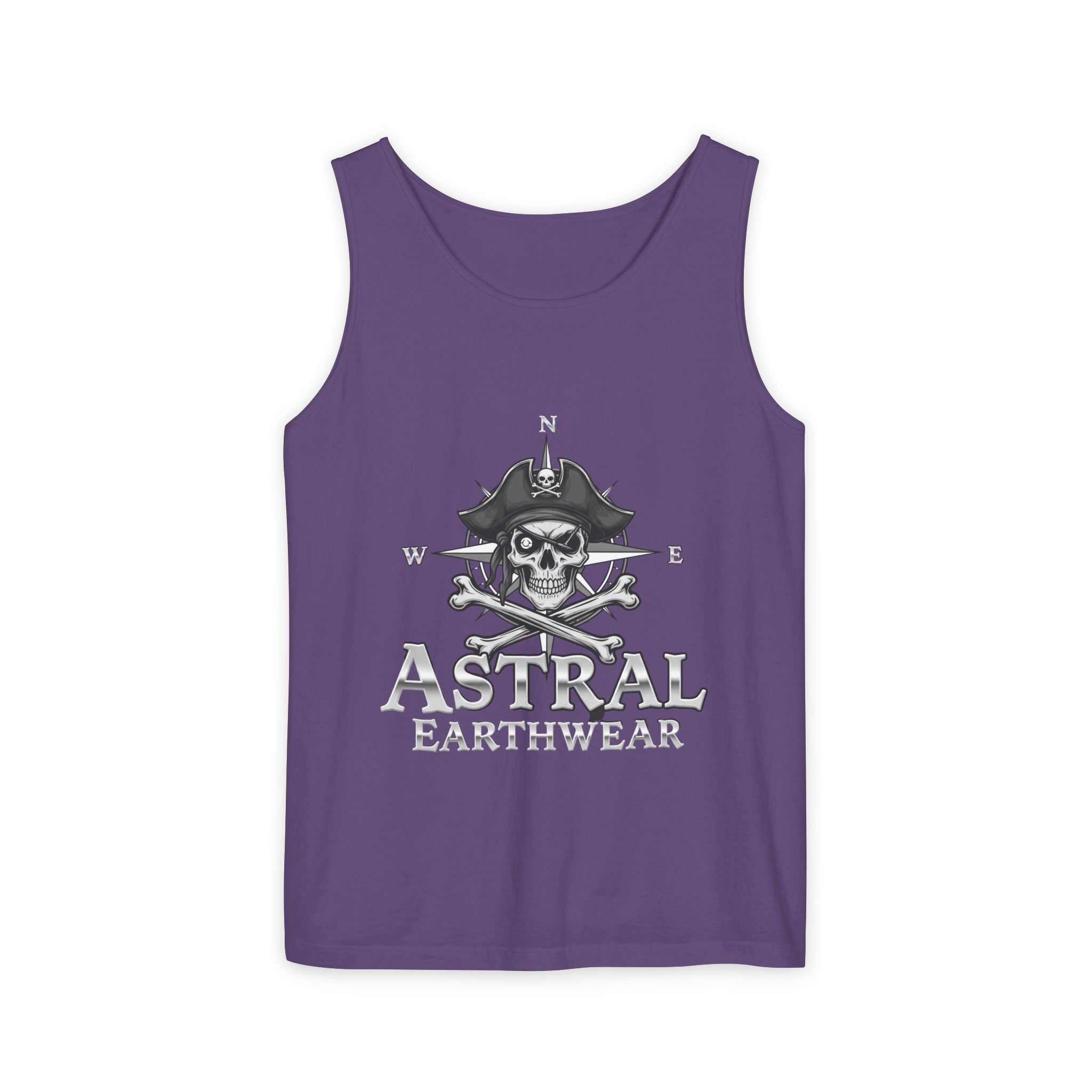 Pirate-Themed Unisex Tank Top | Casual Summer Wear, Beachwear, Gift for Adventurers, Festival Outfit, Astral Earthwear