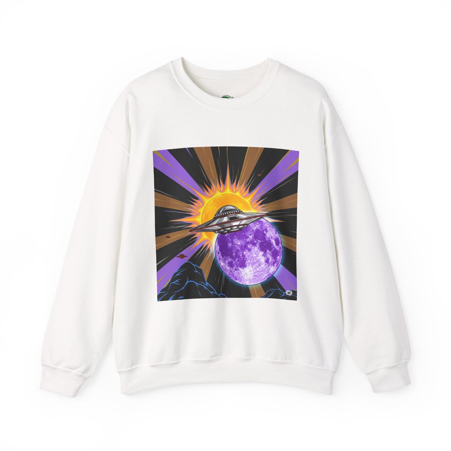 Cosmic Vibes Crewneck Sweatshirt, UFO Graphic Sweatshirt, Unisex Space Sweatshirt, Retro Astronaut Apparel, Gifts for Space Lovers, [...]