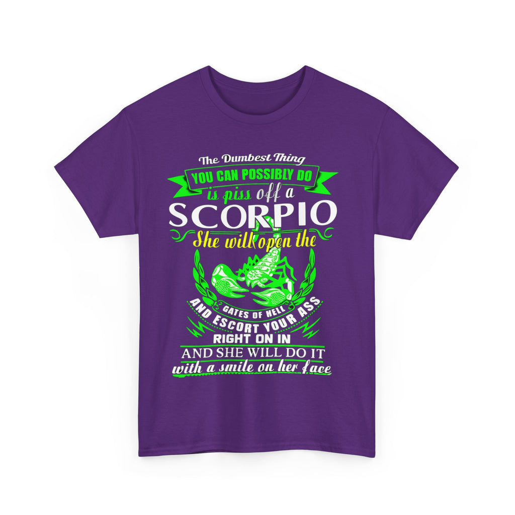 Scorpio Quote Tee, Unisex Heavy Cotton T-Shirt for Astrology Lovers, Birthday Gift, Zodiac Apparel, Unique Graphic Tee
