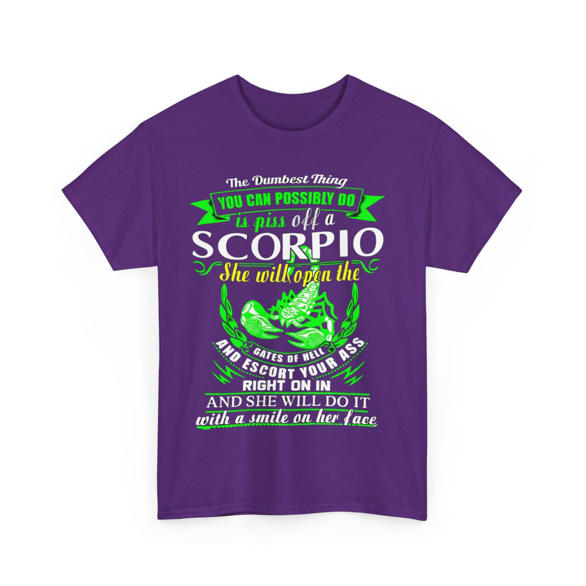 Scorpio Quote Tee, Unisex Heavy Cotton T-Shirt for Astrology Lovers, Birthday Gift, Zodiac Apparel, Unique Graphic Tee