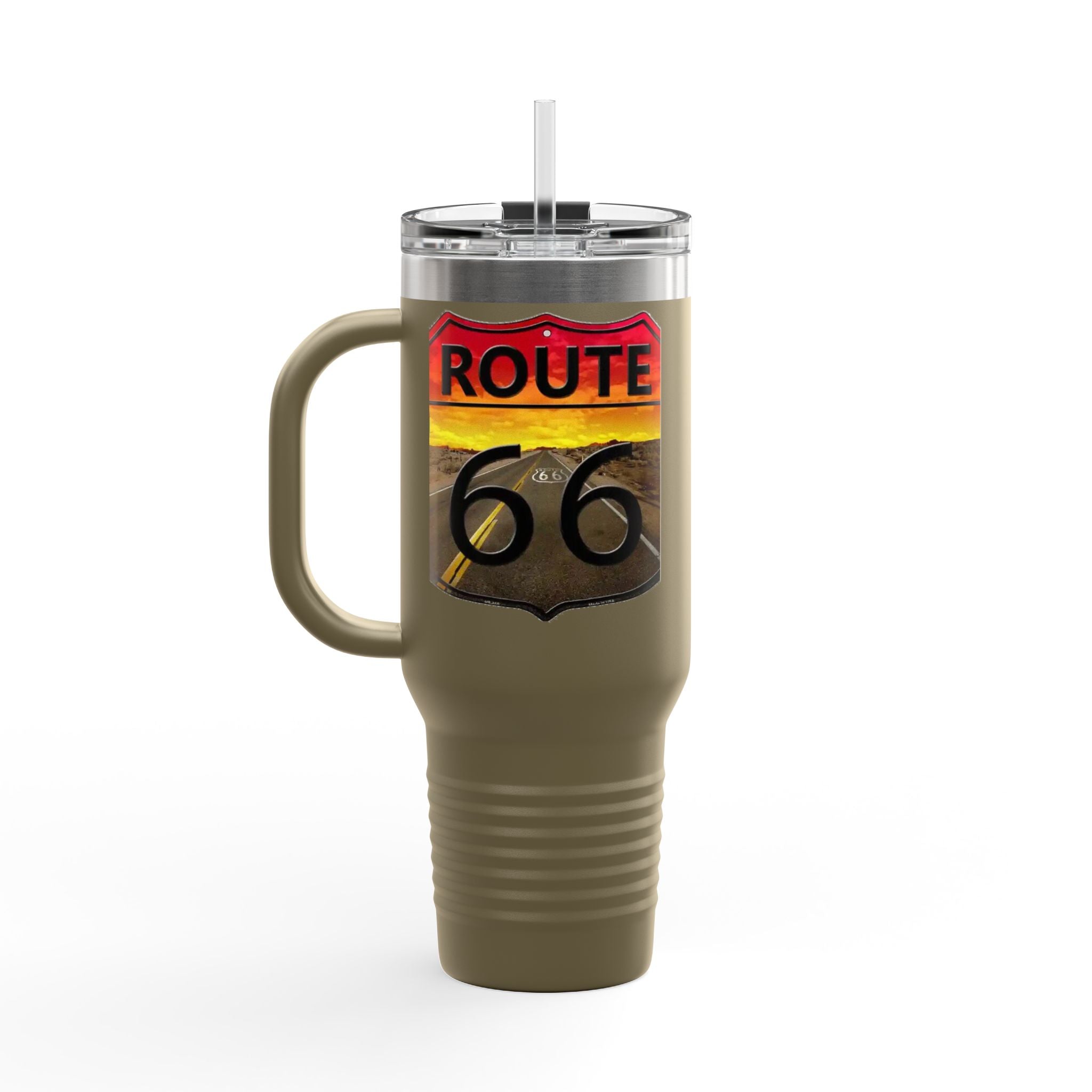 Route 66 Insulated Travel Mug - 40oz Adventure Cup for Road Trips