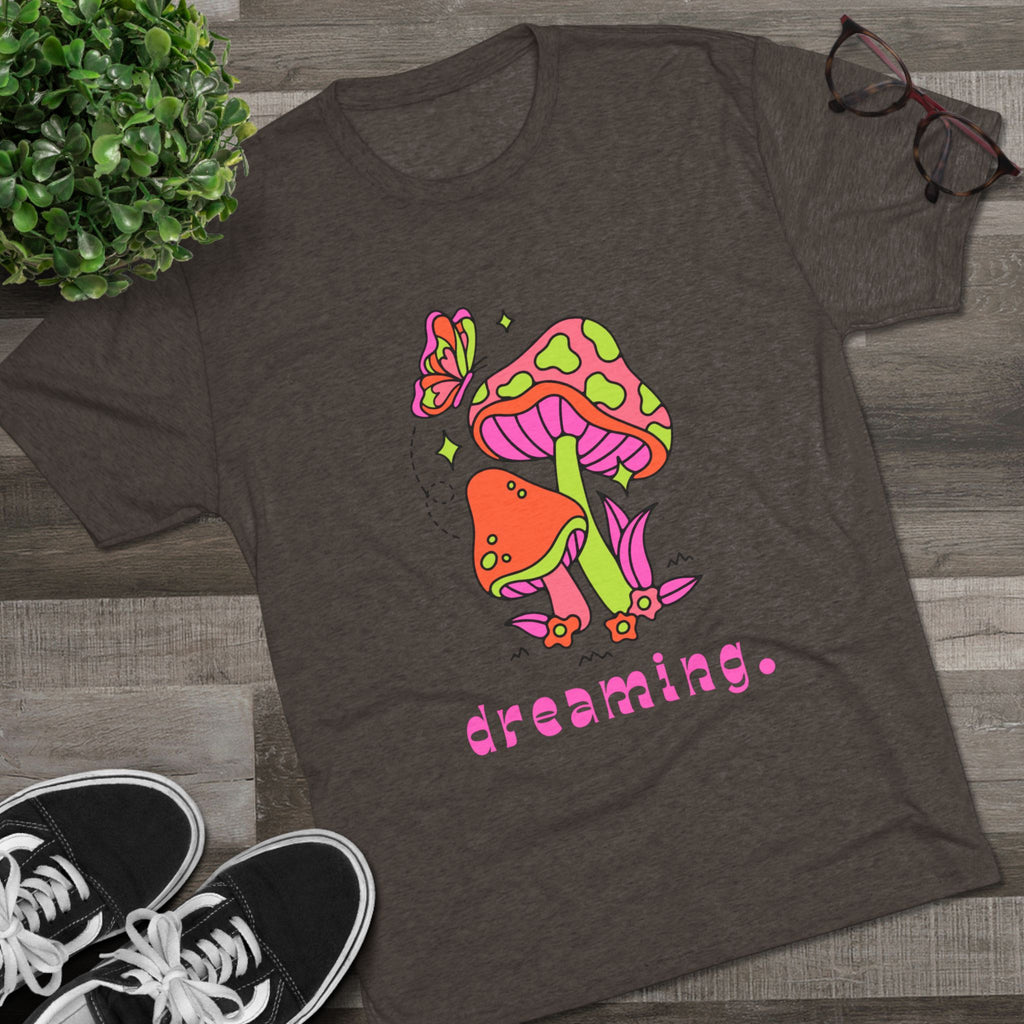 Dreamy Mushroom Unisex Tee, Cute Graphic Tee, Gifts for Dreamers, Casual Wear, Nature Lover's Apparel, Festival T-Shirt