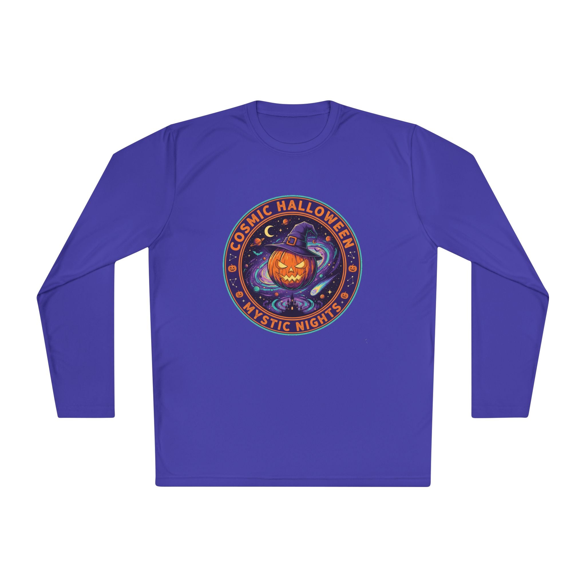 Cosmic Halloween Unisex Long Sleeve Tee, Halloween Shirt, Fall Fashion, Festival Outfit, Spooky Events, Seasonal Apparel, Gift Idea