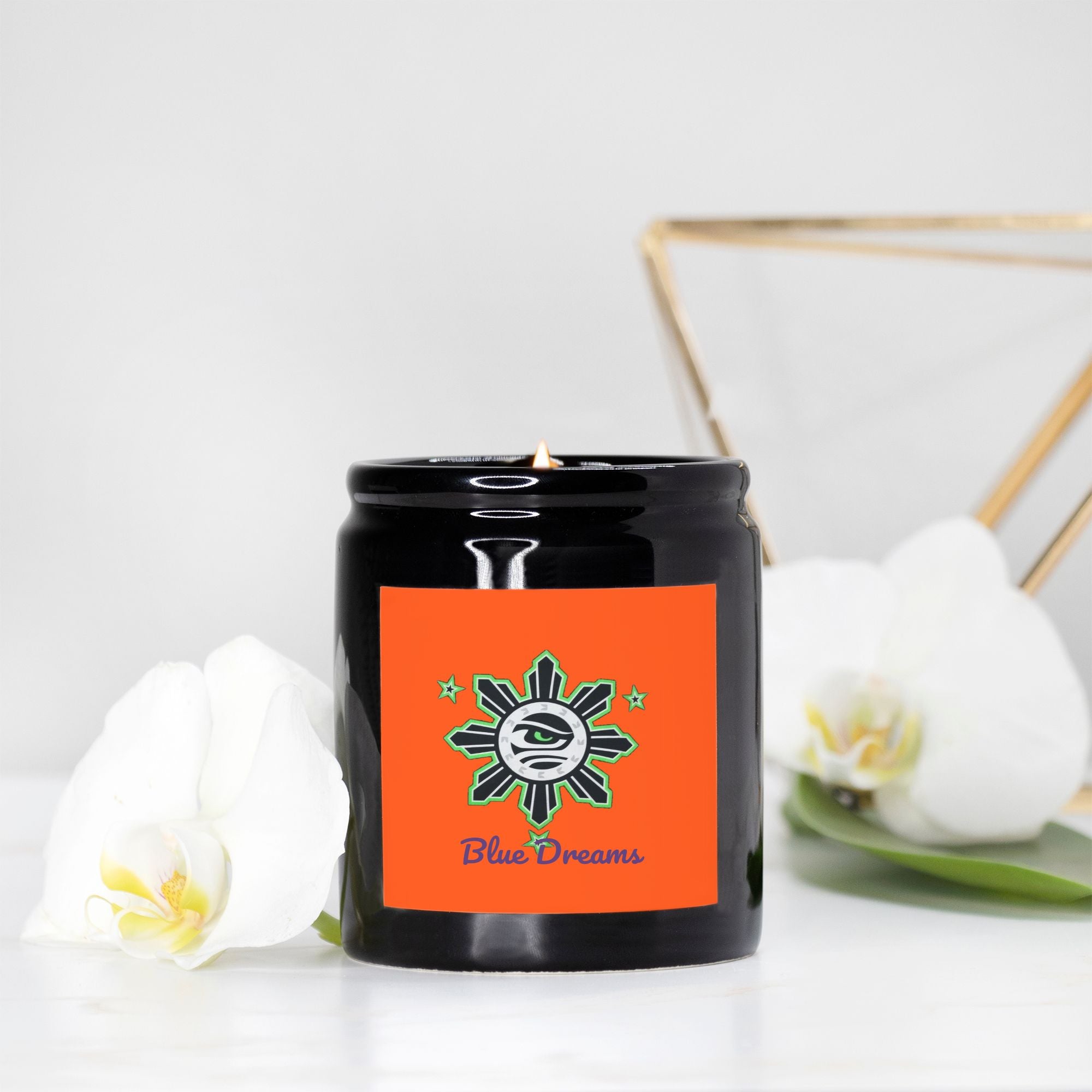 Candle Ceramic 8oz (Black)