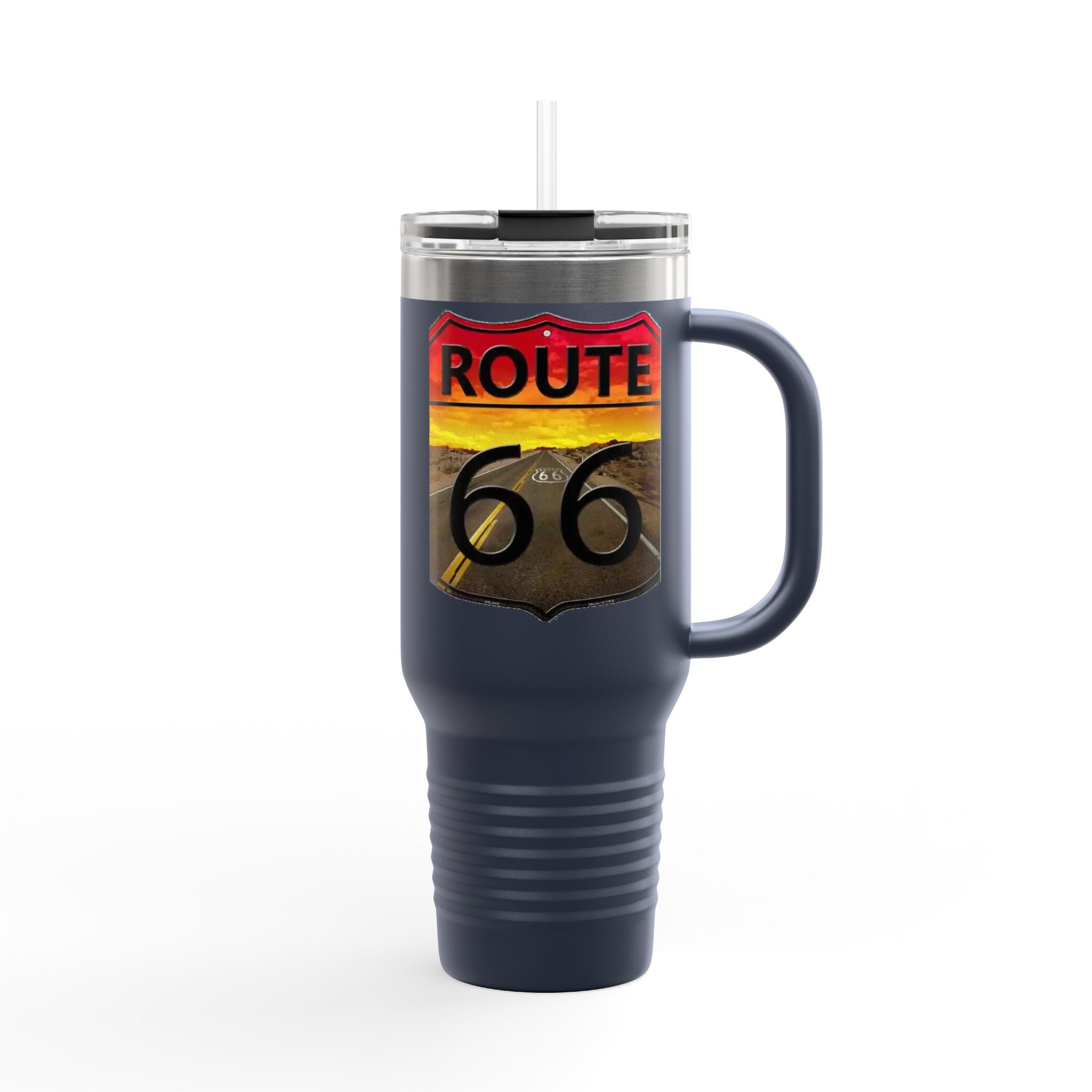 Route 66 Insulated Travel Mug - 40oz Adventure Cup for Road Trips