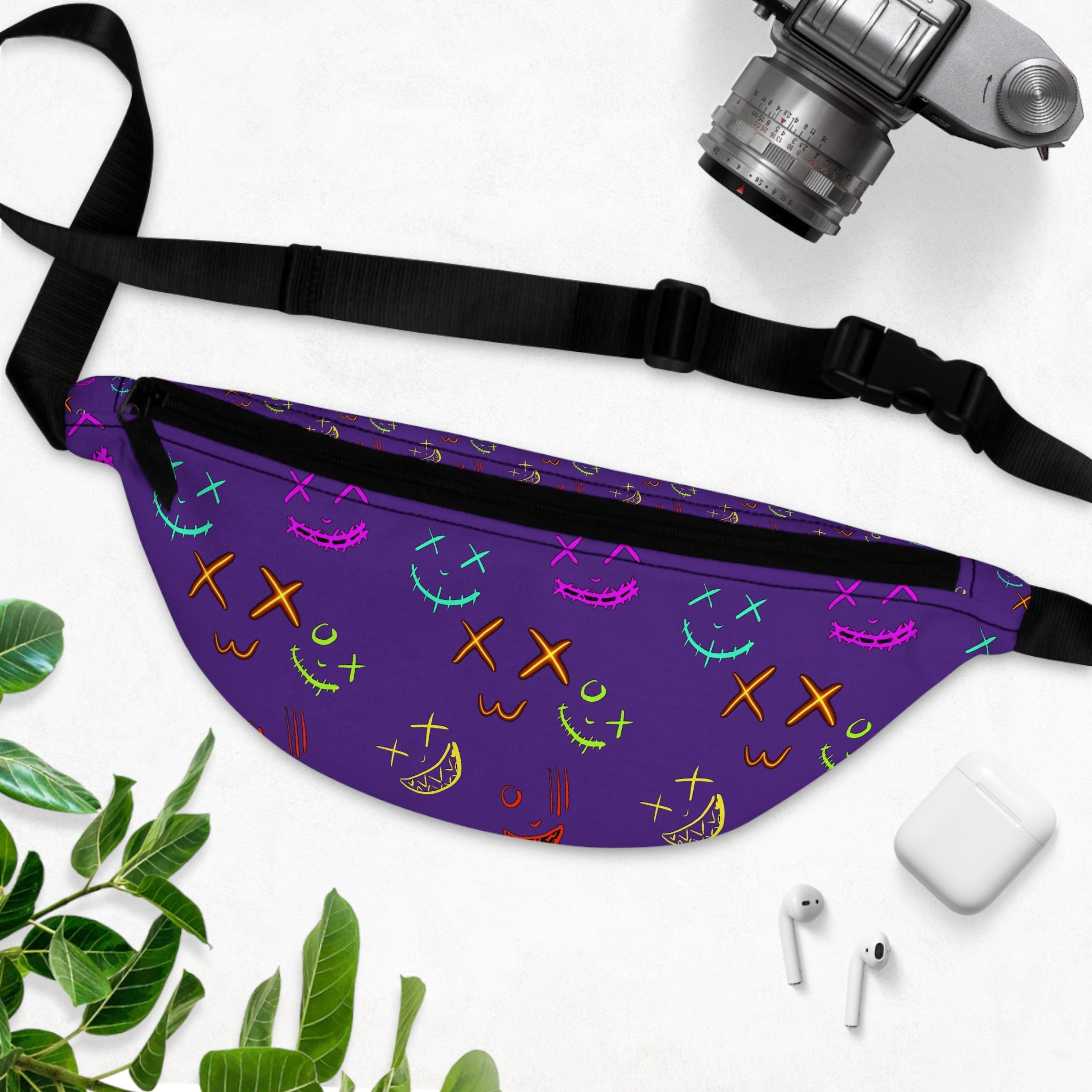 Vibrant Fanny Pack with Colorful Smiley Faces, Trendy Hip Bag for Festivals, Fun Day Trips, and Everyday Use, Gifts for Friends, [...]