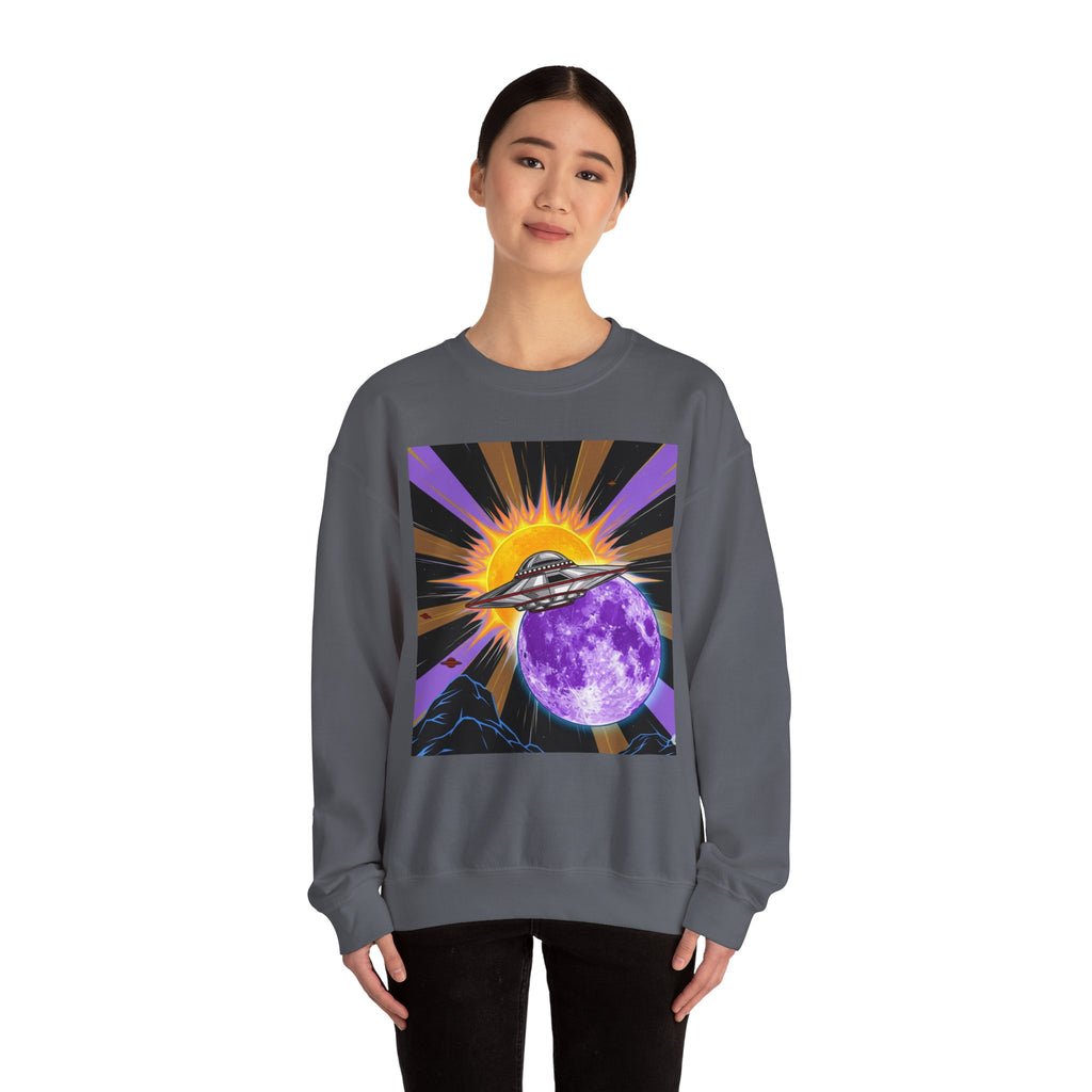 Cosmic Vibes Crewneck Sweatshirt, UFO Graphic Sweatshirt, Unisex Space Sweatshirt, Retro Astronaut Apparel, Gifts for Space Lovers, [...]