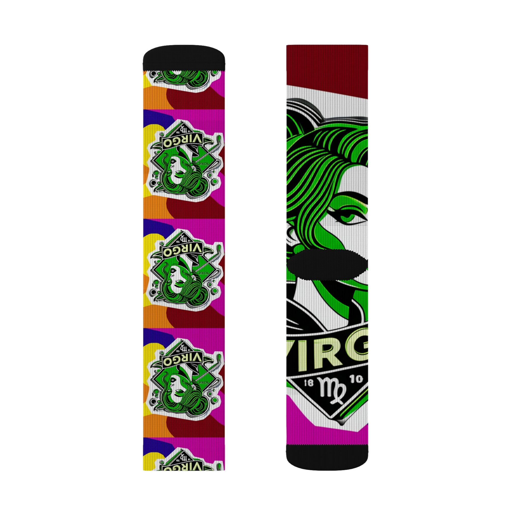 Fun Graphic Socks, Colorful Striped Socks, Unique Art Socks, Gift for Friends, Comfortable Everyday Wear