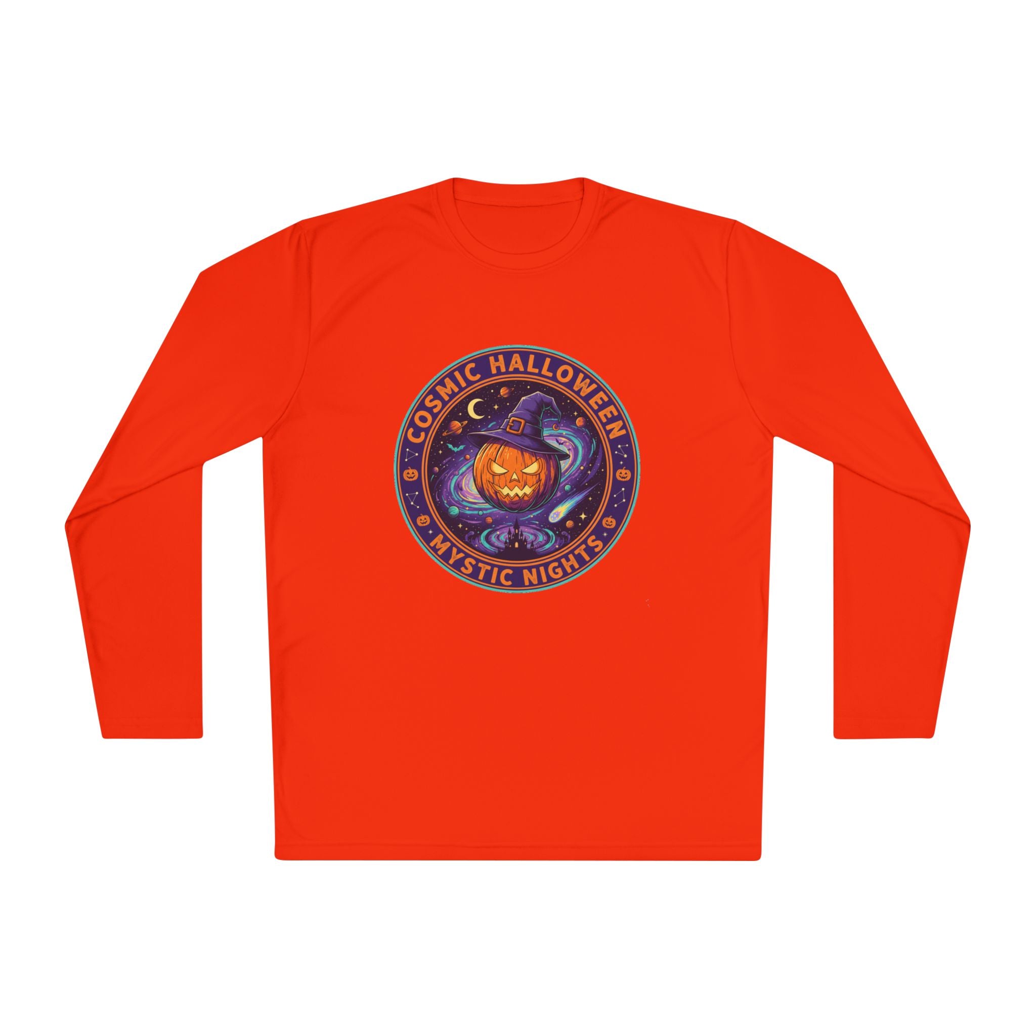 Cosmic Halloween Unisex Long Sleeve Tee, Halloween Shirt, Fall Fashion, Festival Outfit, Spooky Events, Seasonal Apparel, Gift Idea