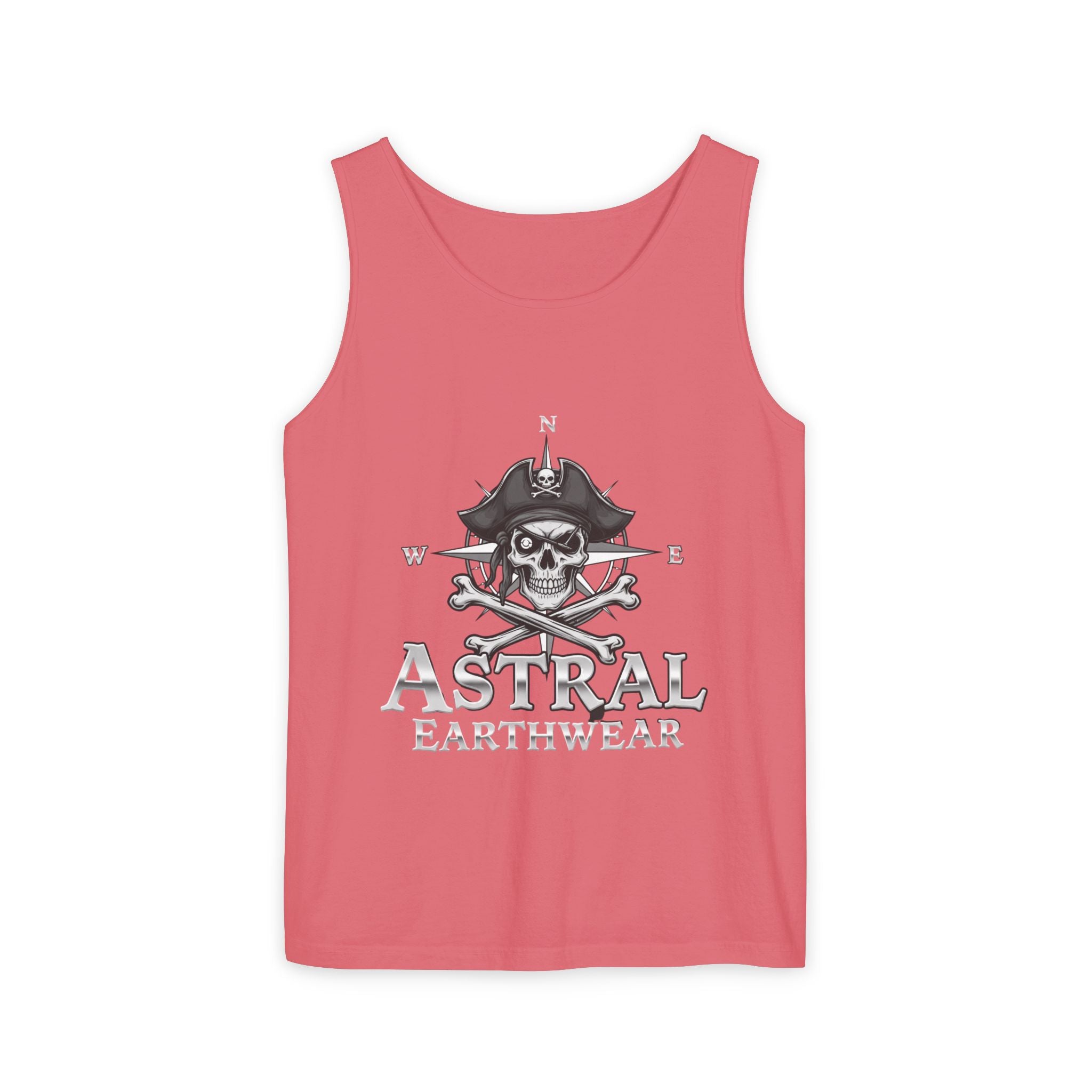 Pirate-Themed Unisex Tank Top | Casual Summer Wear, Beachwear, Gift for Adventurers, Festival Outfit, Astral Earthwear