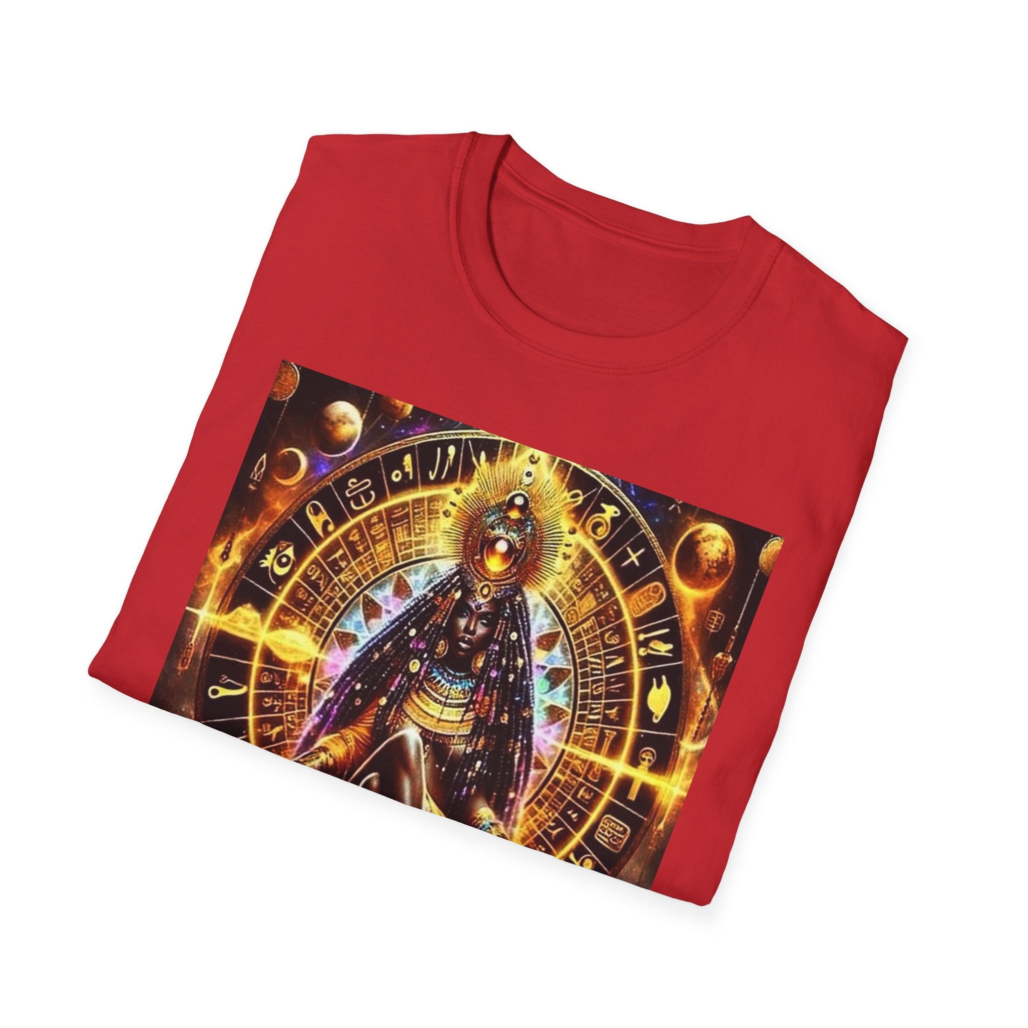 Cosmic Vibes Unisex T-Shirt, Spiritual Tee, Ankh Design Shirt, Festival Wear, Gift for Mystic Souls, Meditation Apparel