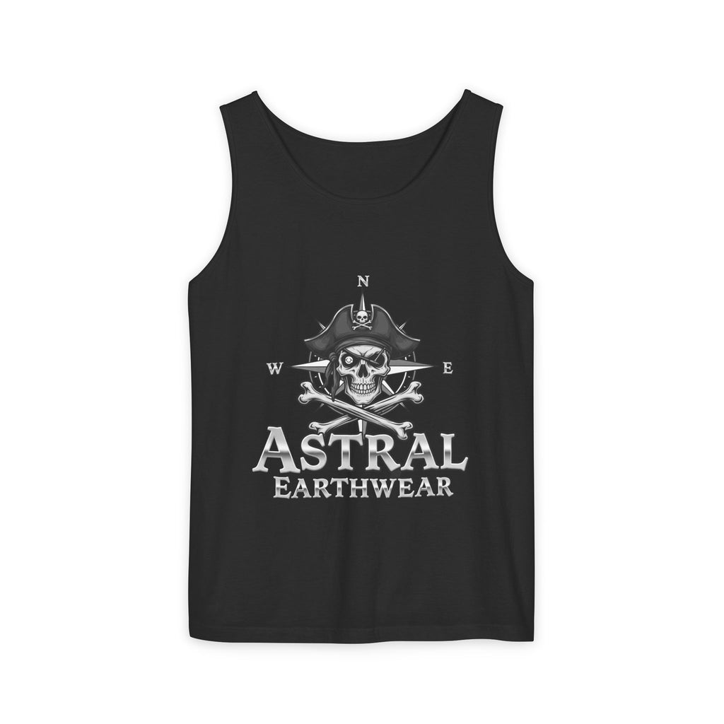 Pirate-Themed Unisex Tank Top | Casual Summer Wear, Beachwear, Gift for Adventurers, Festival Outfit, Astral Earthwear