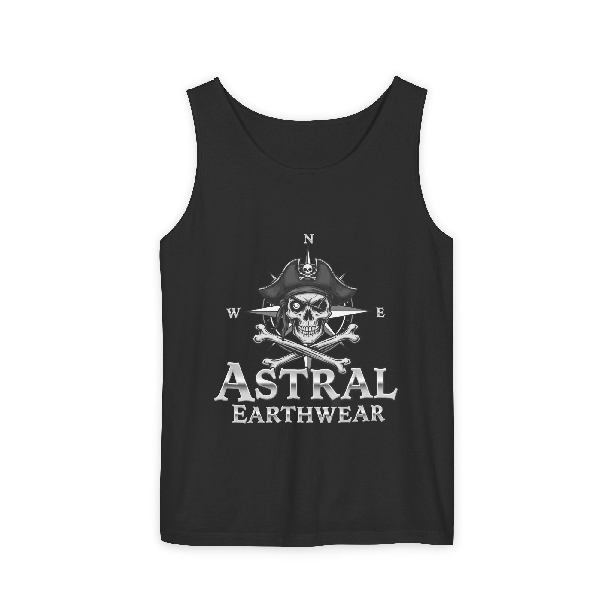 Pirate-Themed Unisex Tank Top | Casual Summer Wear, Beachwear, Gift for Adventurers, Festival Outfit, Astral Earthwear