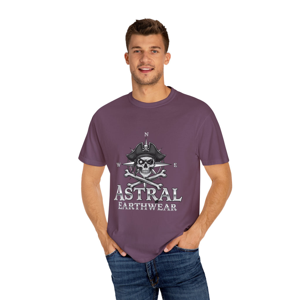 Astral Pirate Garment-Dyed T-shirt | Casual Crew Neck Tee, Pirate Apparel, Graphic Tee, Unisex T-shirt, Gift for Adventurers