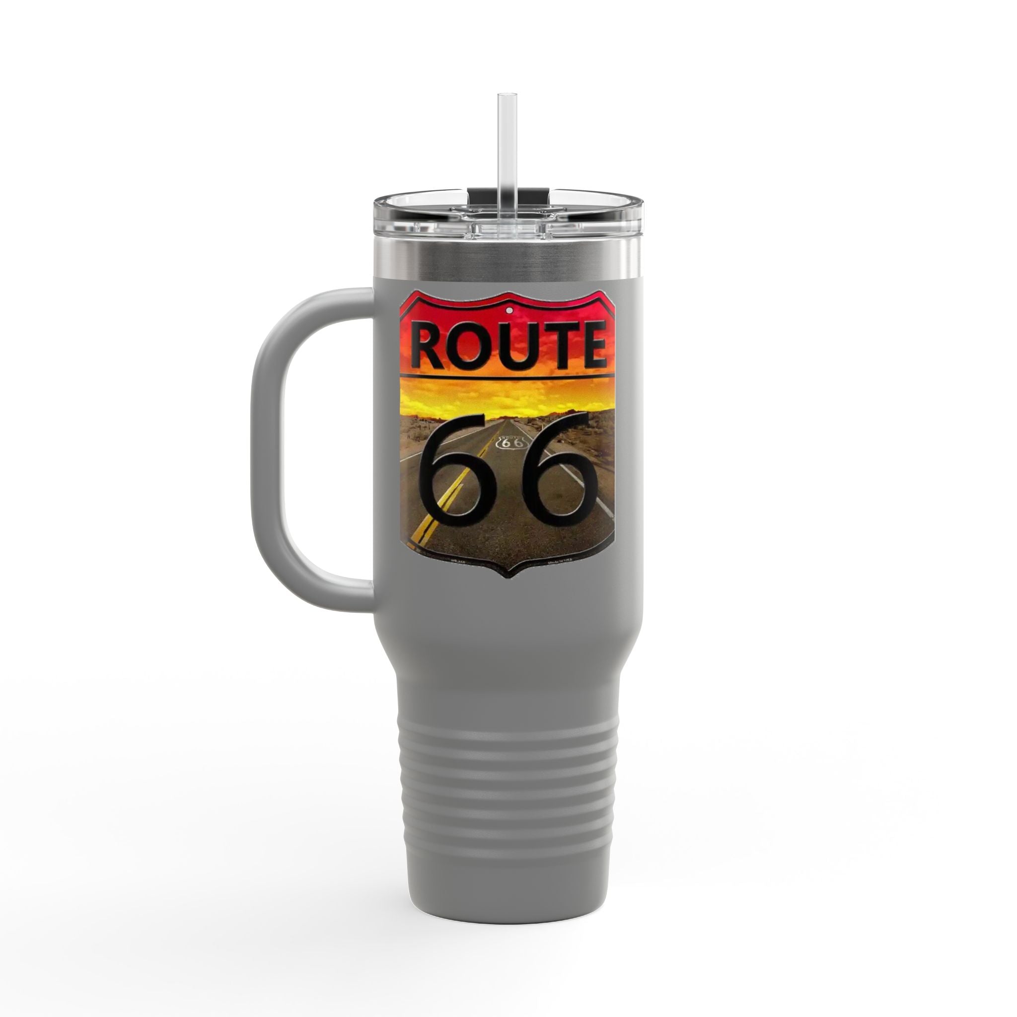 Route 66 Insulated Travel Mug - 40oz Adventure Cup for Road Trips