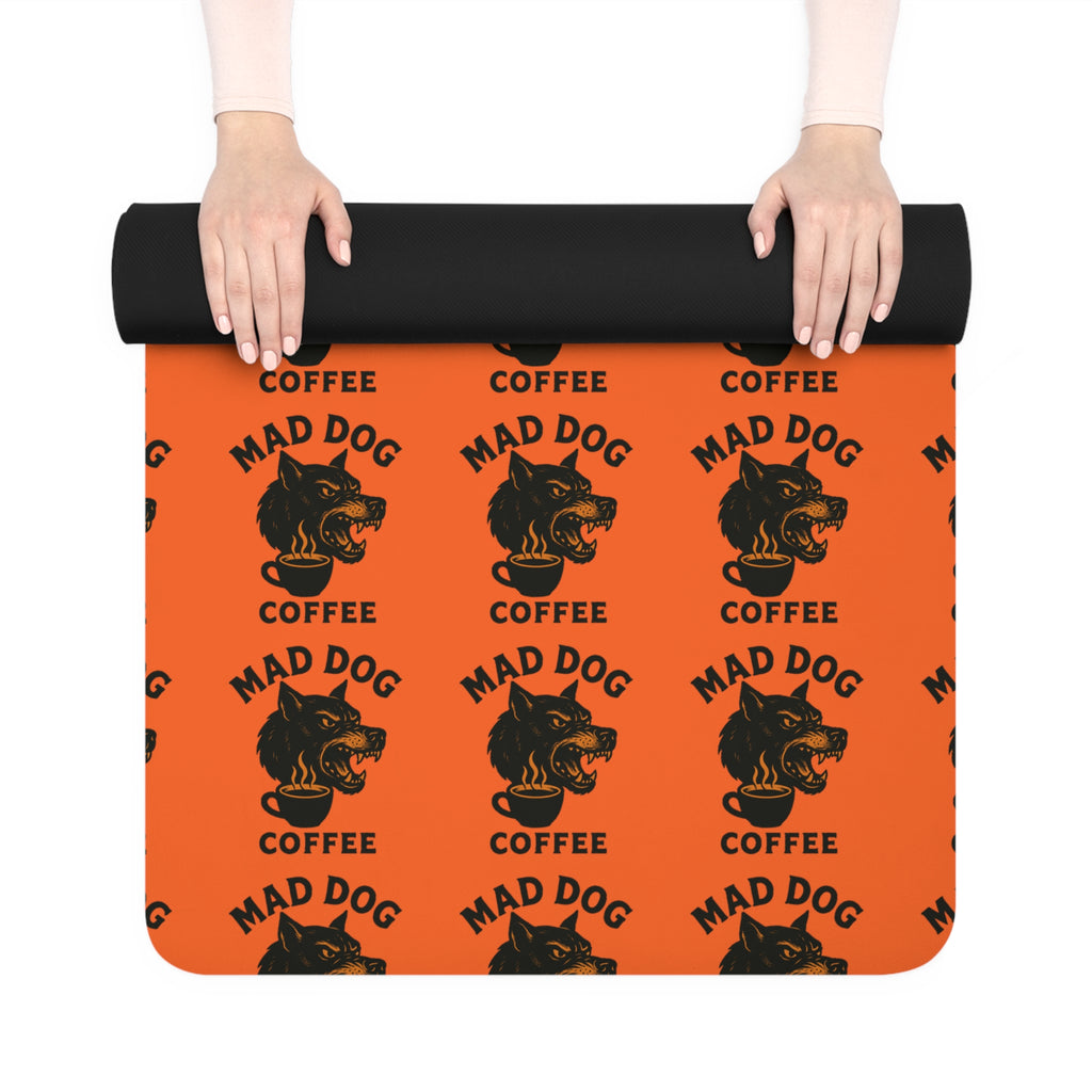 Mad Dog Coffee Rubber Yoga Mat - Vibrant Workout Gear, Eco-Friendly Fitness Accessory, Gift for Yogis, Home Gym Essential