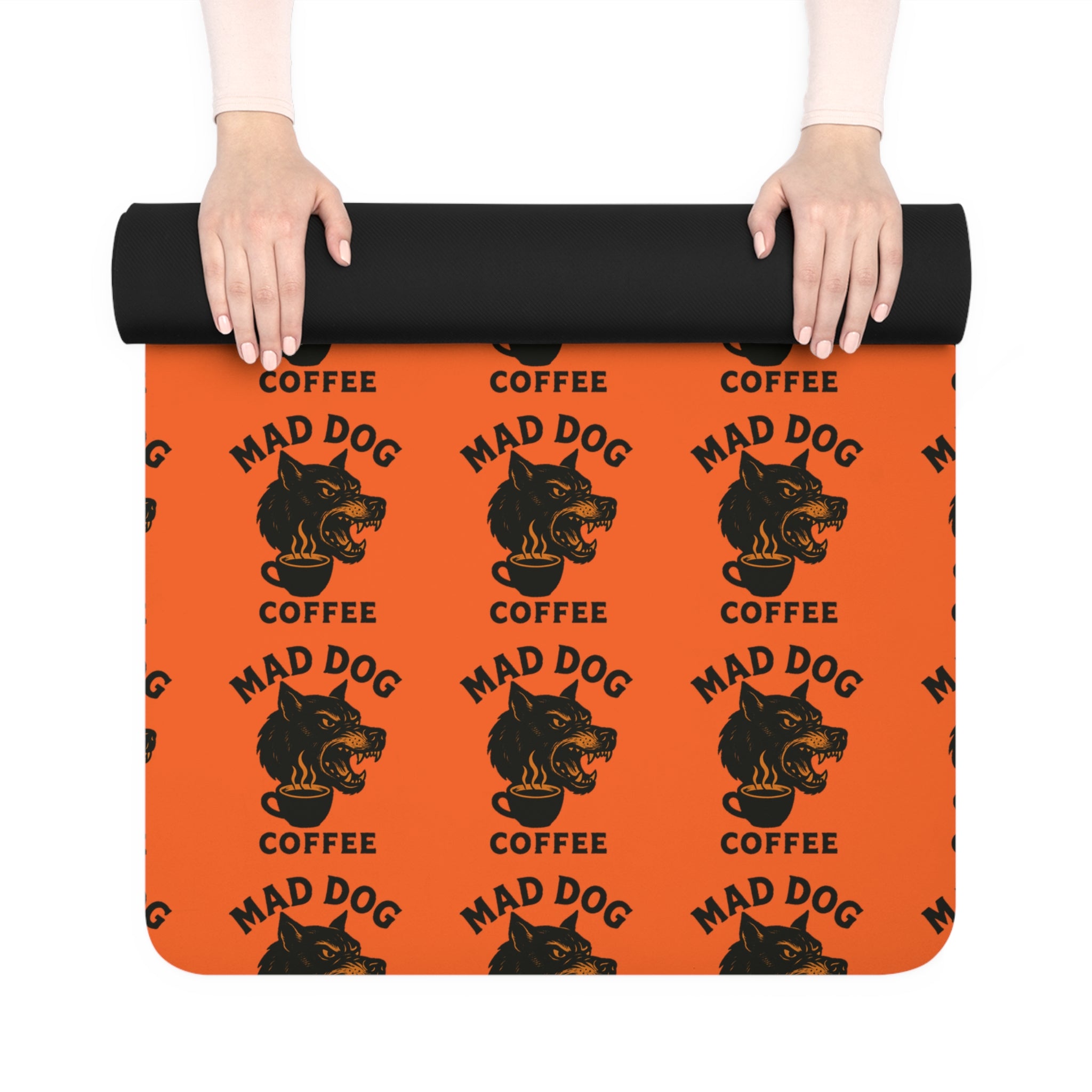 Mad Dog Coffee Rubber Yoga Mat - Vibrant Workout Gear, Eco-Friendly Fitness Accessory, Gift for Yogis, Home Gym Essential