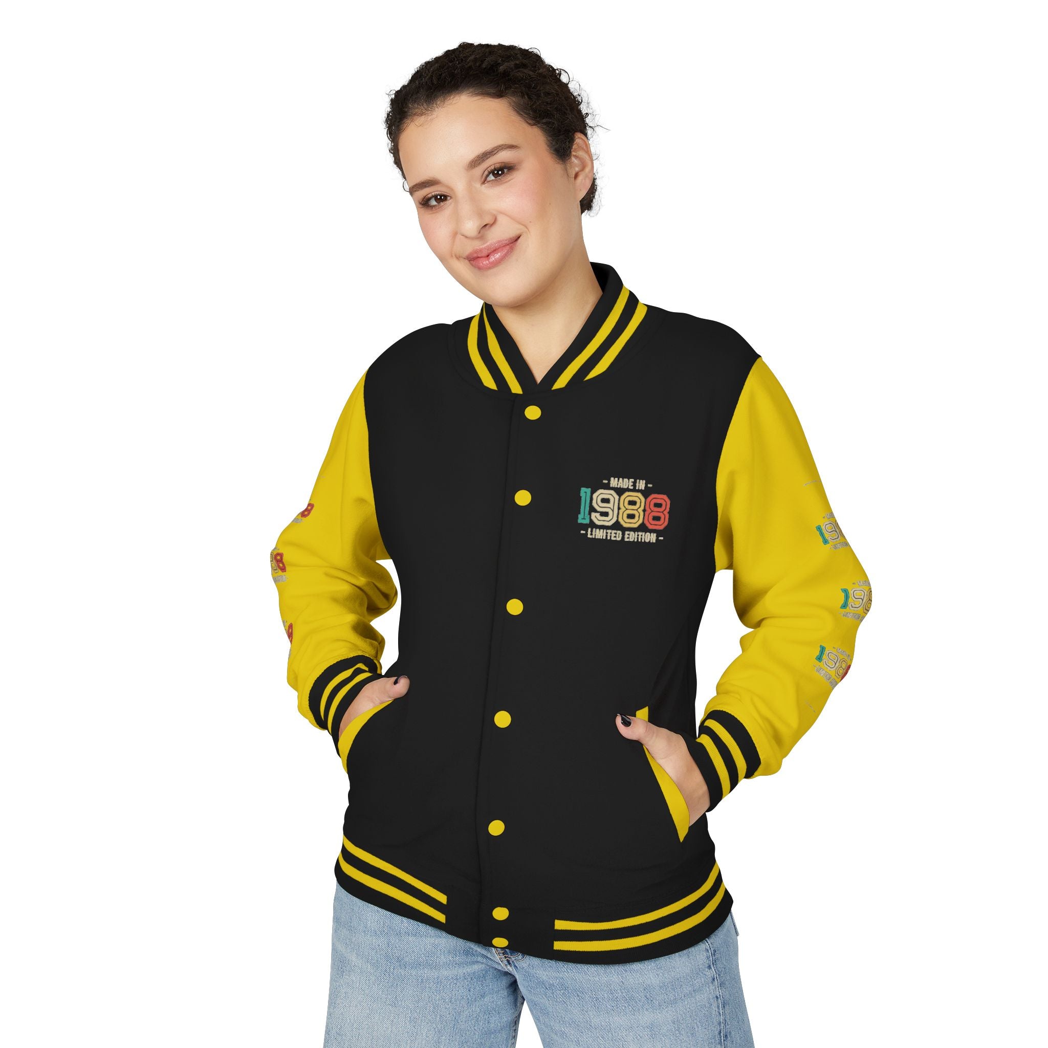 Unisex Heavyweight Letterman Jacket - Nostalgia & Comfort for 1980s Lovers, Perfect for Cozy Nights, Gifts for Birthdays, Class [...]