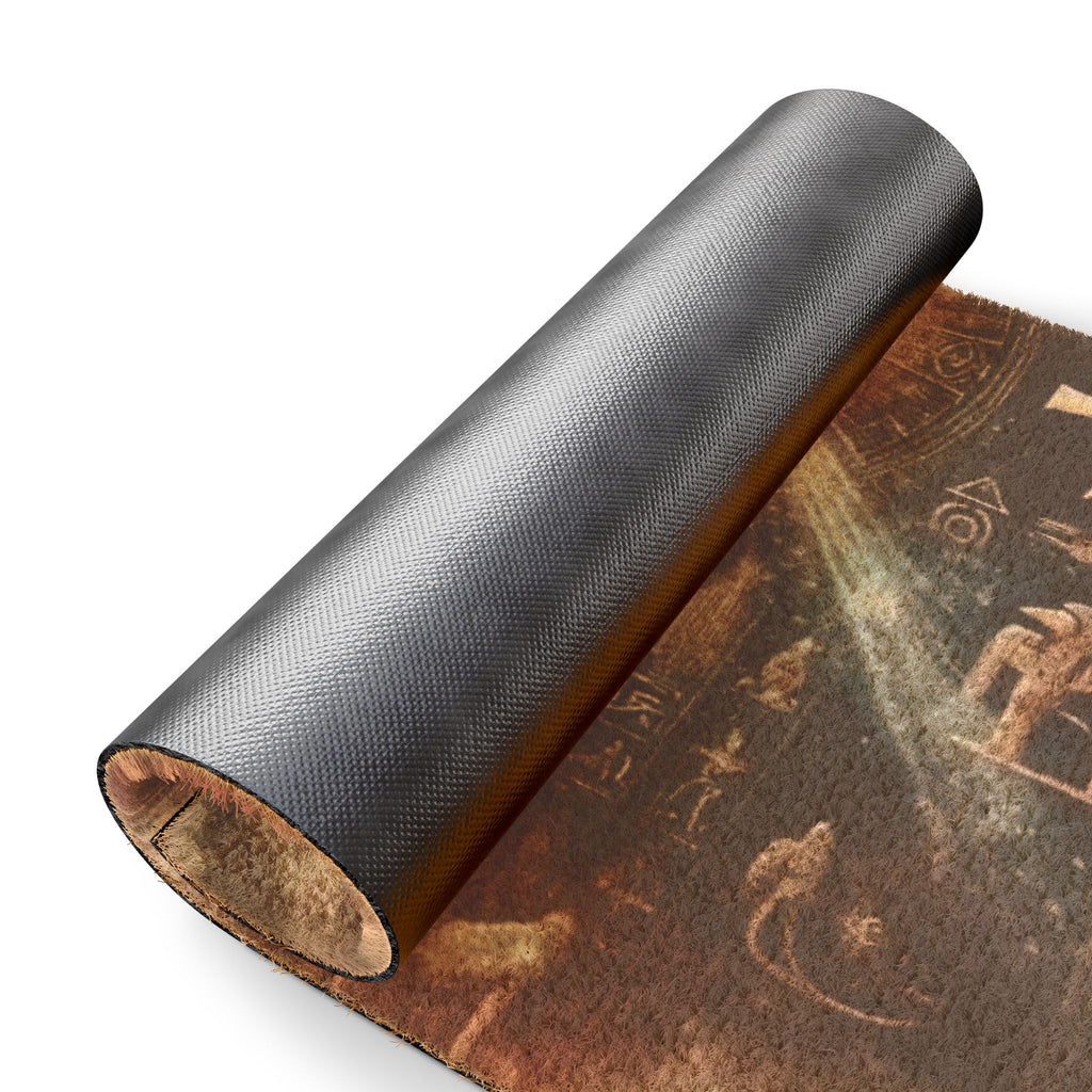 Mystical Eye Symbol Doormat, Egyptian Themed Entryway Mat, Unique Home Decor, Gift for Spirituality Lovers, Boho Welcome Mat