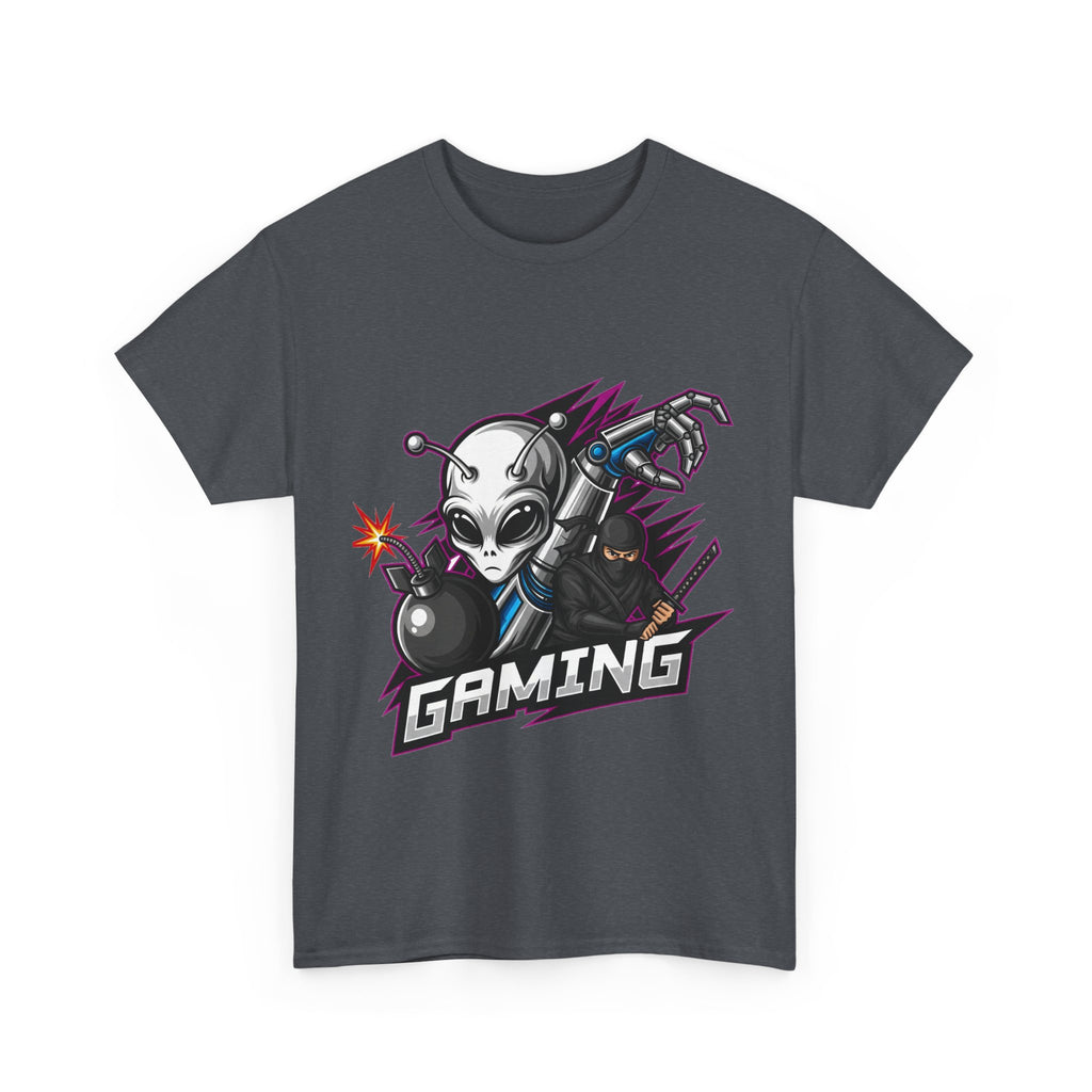 Gaming Alien Unisex Cotton Tee - Perfect for Gamers, Casual Wear, Birthday Gifts, Gaming Events, Unique Apparel