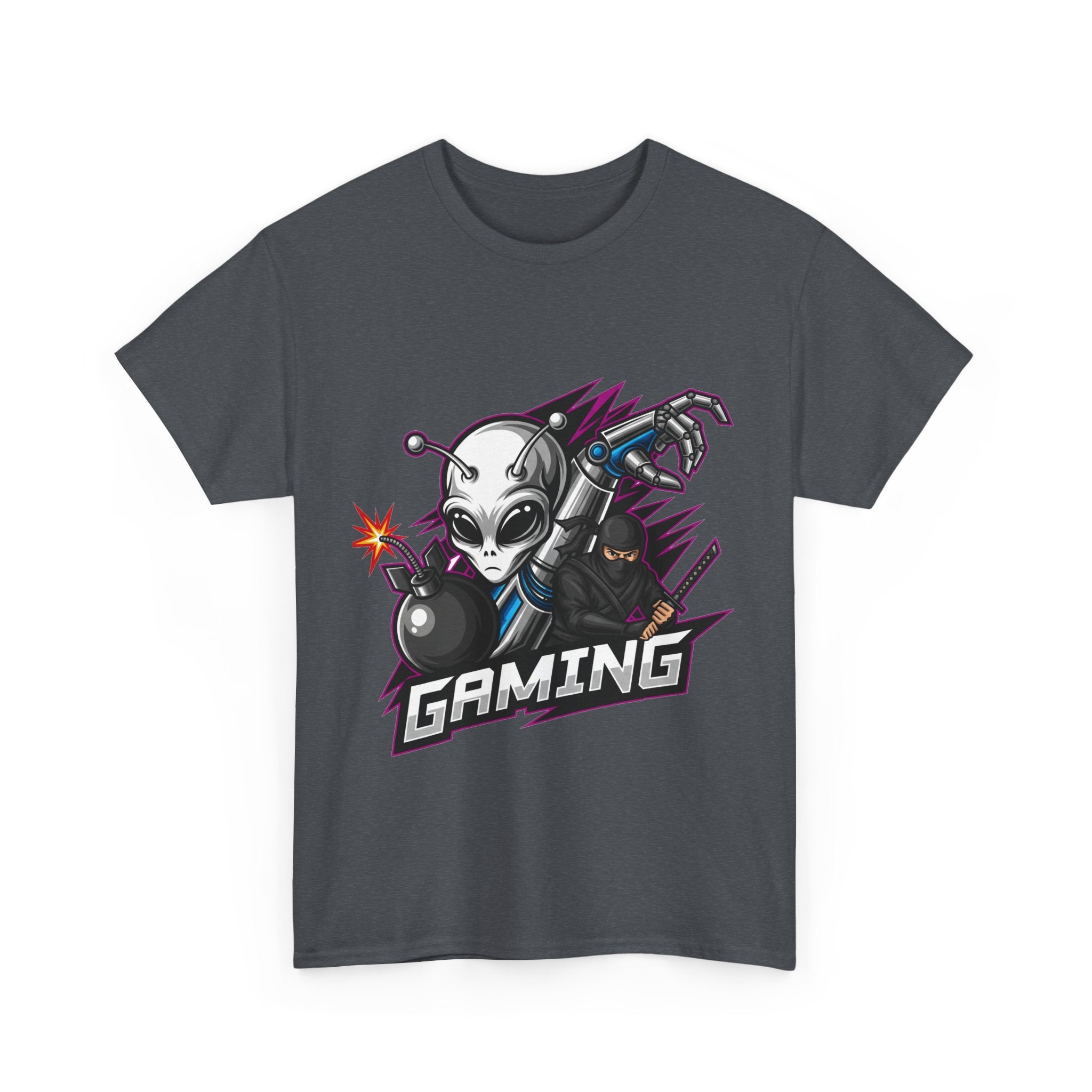 Gaming Alien Unisex Cotton Tee - Perfect for Gamers, Casual Wear, Birthday Gifts, Gaming Events, Unique Apparel