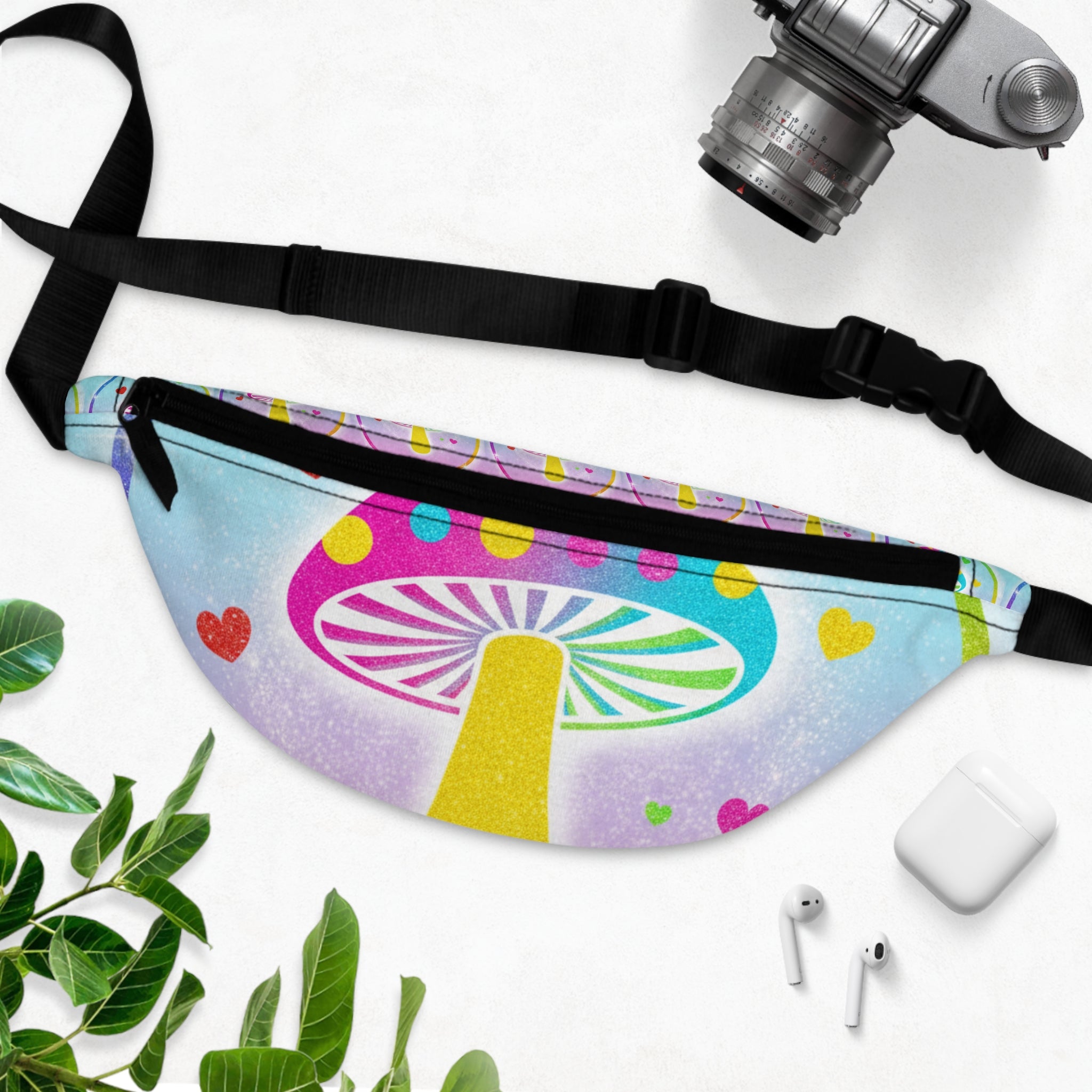 Colorful Mushroom Fanny Pack | Cute Festival Waist Bag, Boho Accessory, Summer Travel Essential, Gifts for Her