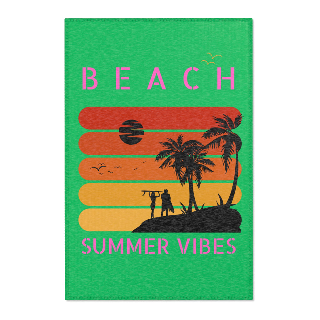 Beach Summer Vibes Area Rug - Perfect for Home Decor and Beach Lovers