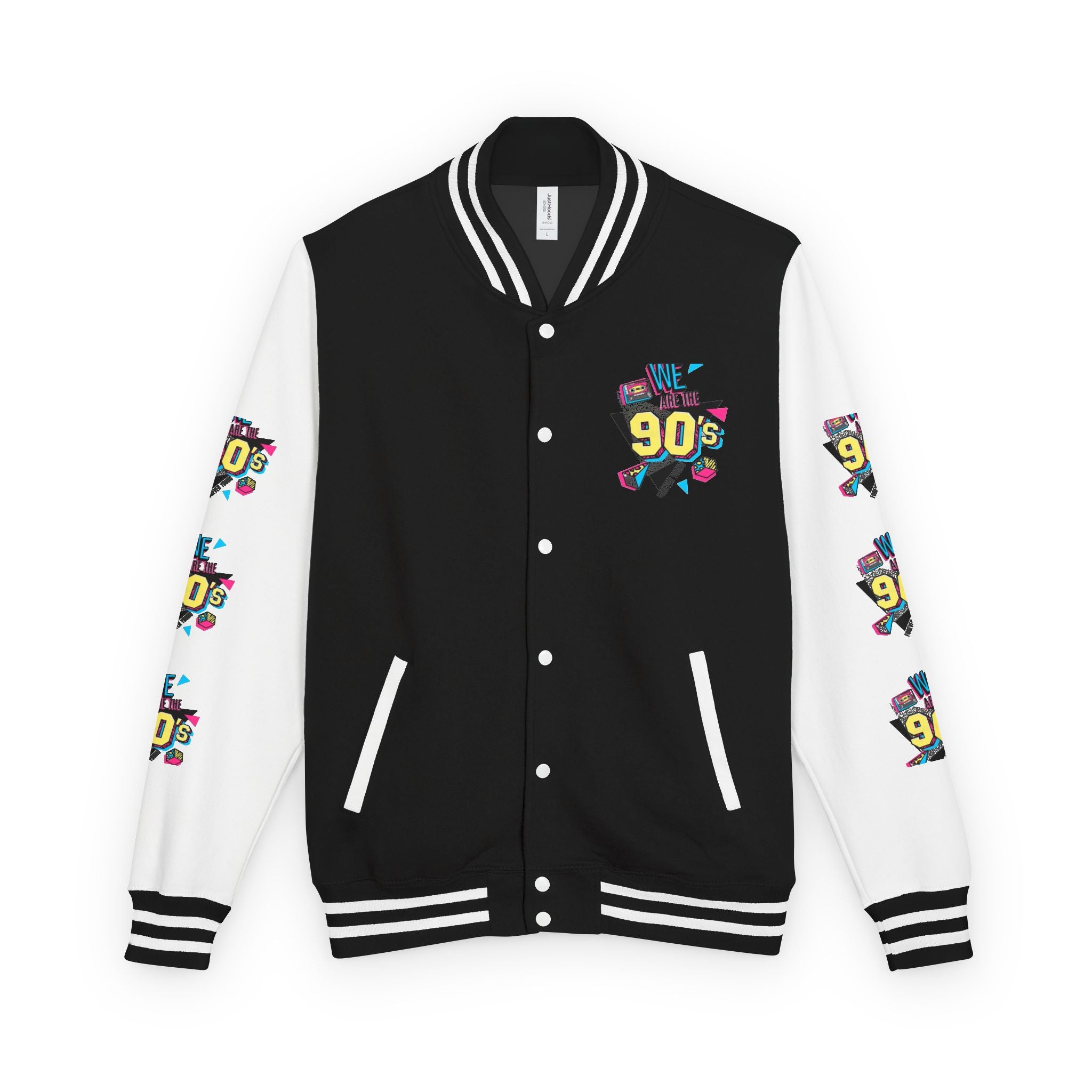 90's Nostalgia Unisex Letterman Jacket - Vintage Style, Retro Apparel, Gift for Him/Her, 90's Themed Party, Unisex Fashion