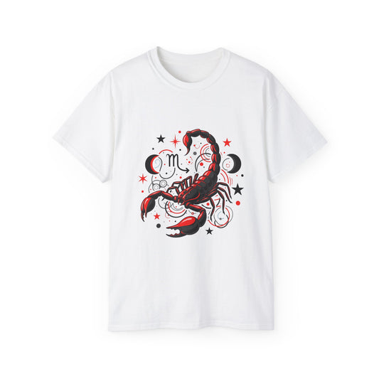 Scorpio Zodiac Tee - Unisex Cotton Shirt, Astrology Gift, Horoscope Tee, Birthday Present, Celestial Apparel
