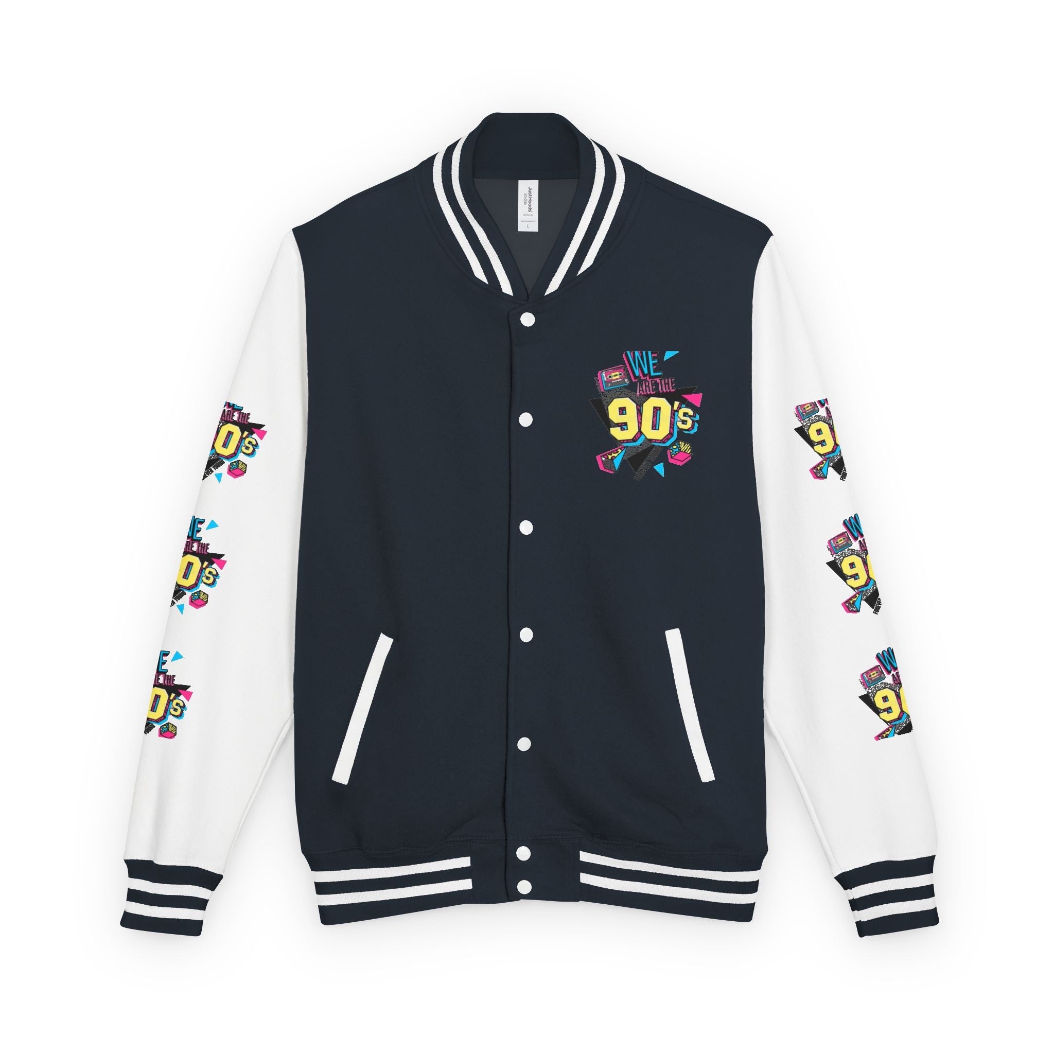 90's Nostalgia Unisex Letterman Jacket - Vintage Style, Retro Apparel, Gift for Him/Her, 90's Themed Party, Unisex Fashion