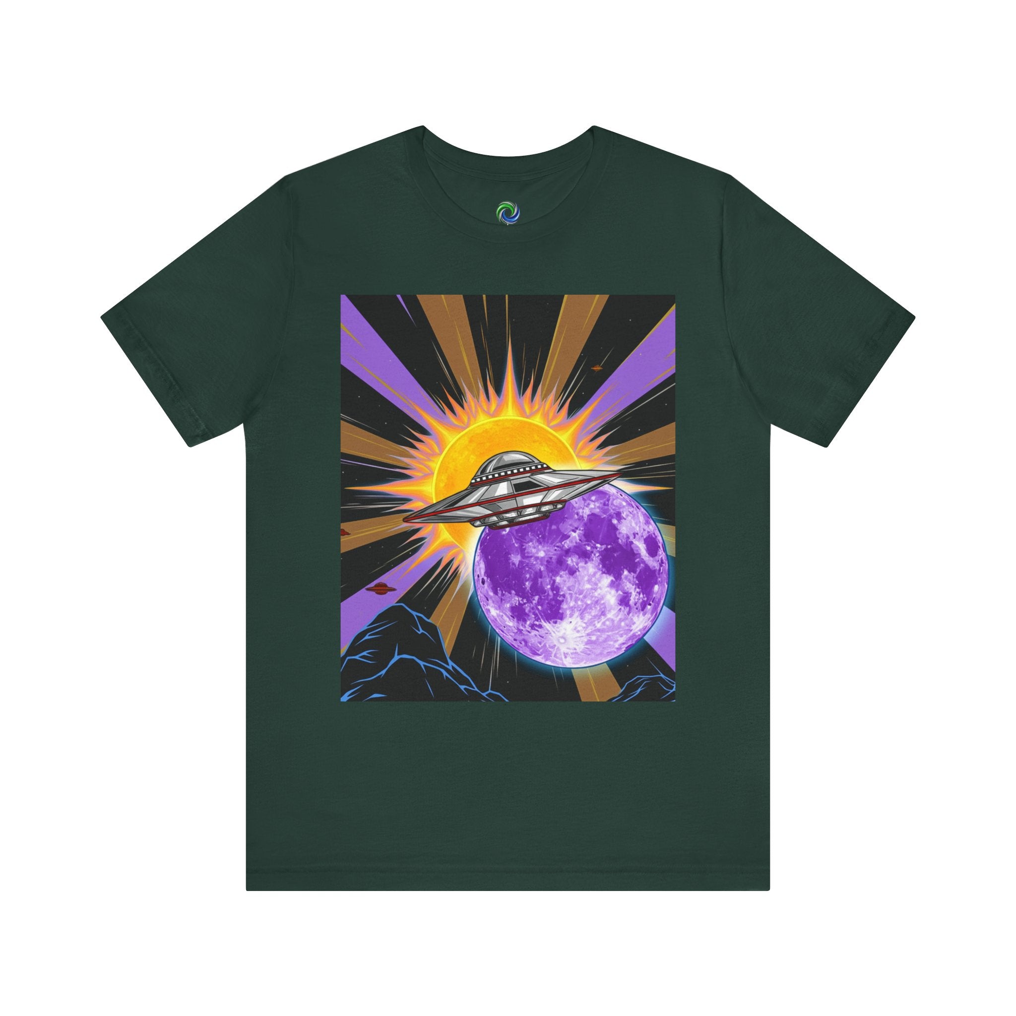 Cosmic UFO Tee for Space Lovers, Retro Graphic Tee, Unisex Planet Shirt, Alien Graphic Tee, Gift for Astronaut Fans