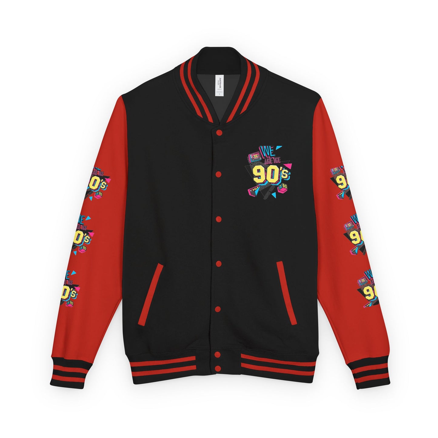 90's Nostalgia Unisex Letterman Jacket - Vintage Style, Retro Apparel, Gift for Him/Her, 90's Themed Party, Unisex Fashion