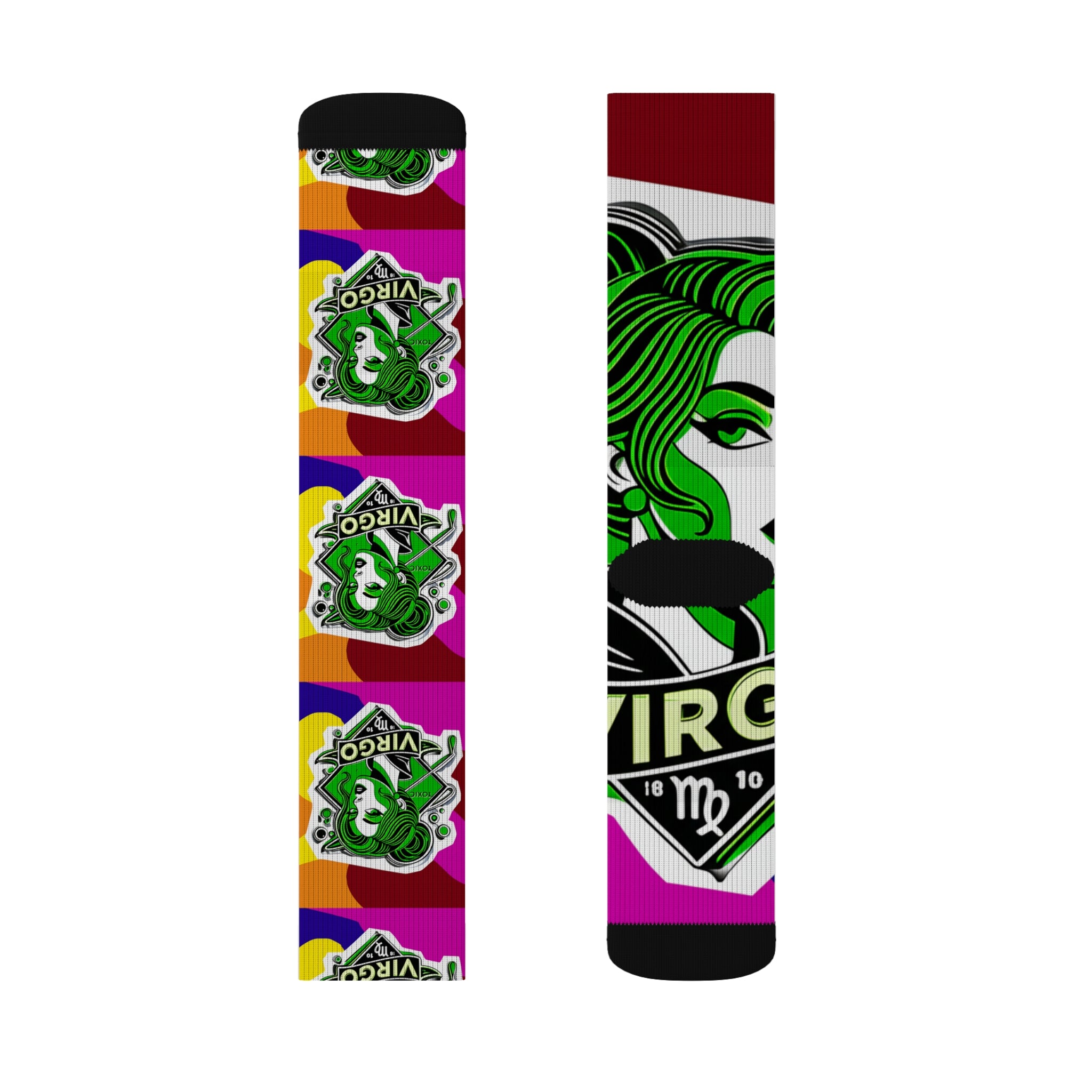 Fun Graphic Socks, Colorful Striped Socks, Unique Art Socks, Gift for Friends, Comfortable Everyday Wear