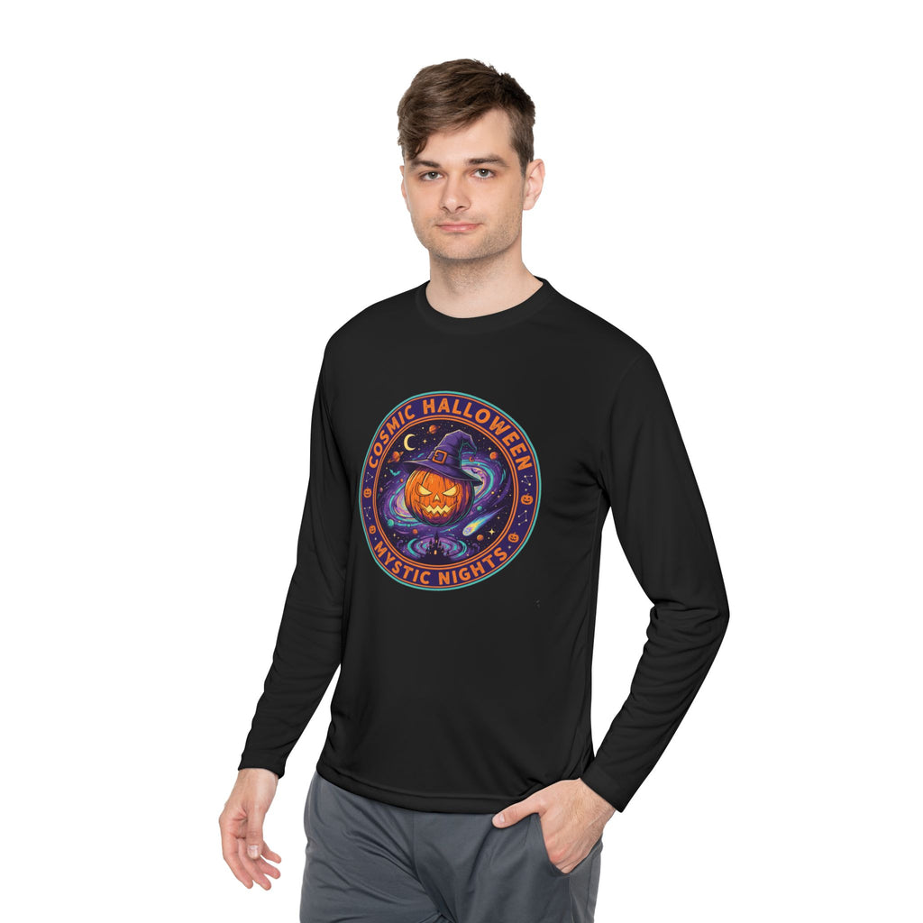 Cosmic Halloween Unisex Long Sleeve Tee, Halloween Shirt, Fall Fashion, Festival Outfit, Spooky Events, Seasonal Apparel, Gift Idea