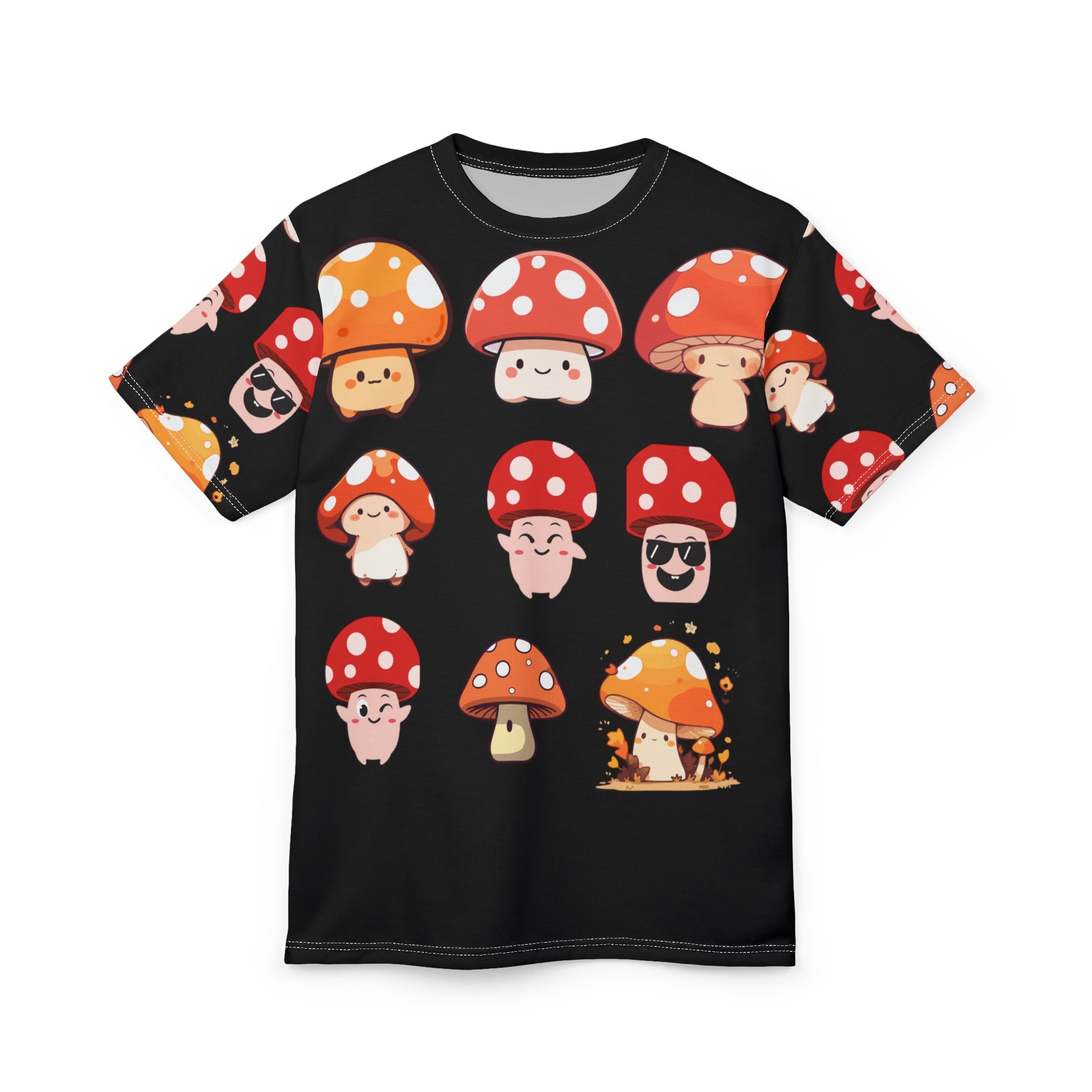 Fun Mushroom Design Unisex Tee - Cute & Whimsical Graphic T-Shirt for Casual Wear