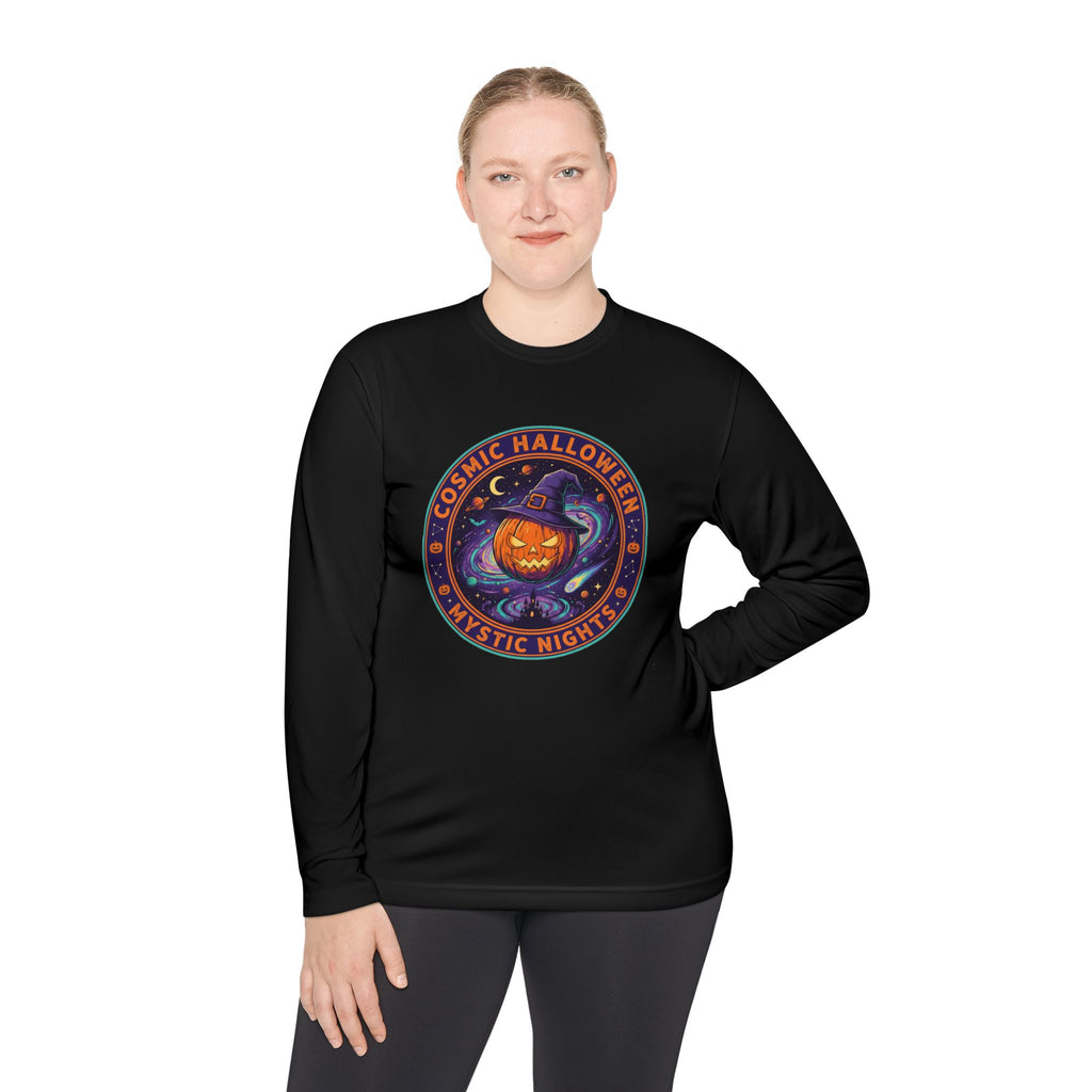 Cosmic Halloween Unisex Long Sleeve Tee, Halloween Shirt, Fall Fashion, Festival Outfit, Spooky Events, Seasonal Apparel, Gift Idea