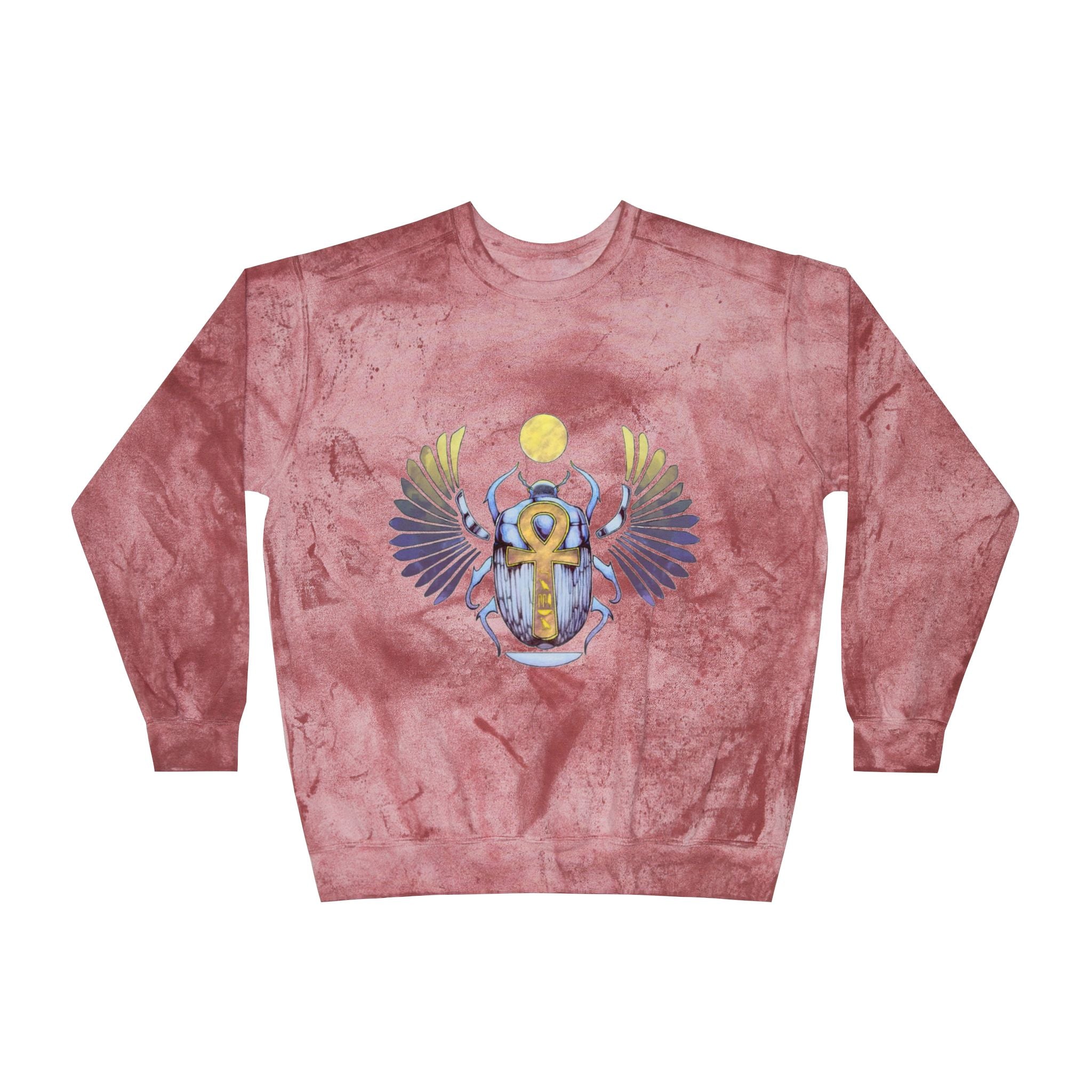 Vintage-Inspired Unisex Color Blast Crewneck Sweatshirt, Casual Wear, Gift for Him/Her, Trendy, Cozy, Unique Design