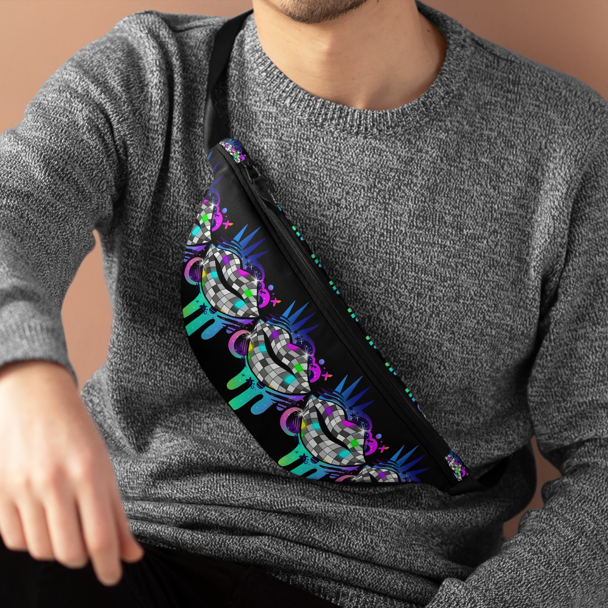 Colorful Graphic Fanny Pack - Trendy Accessory for Music Festivals, Travel, Outdoor Adventures, Gifts, and Casual Outings