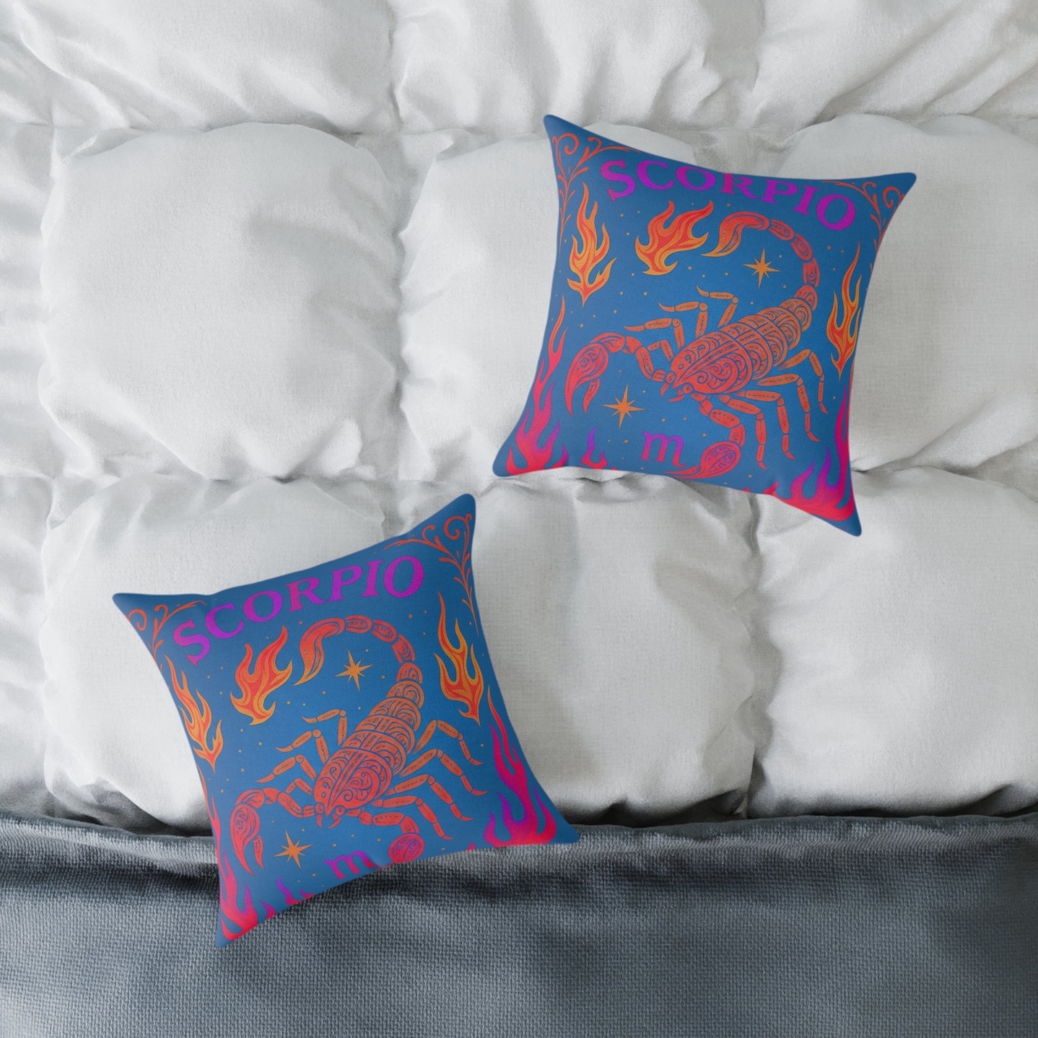 Scorpio Zodiac Pillow - Boho Astrological Decor for Home, Astrology Gift, Throw Pillow for Scorpios, Celestial Home Accent