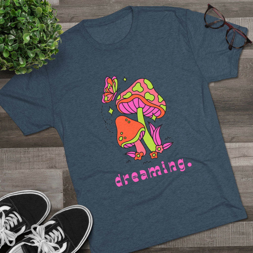 Dreamy Mushroom Unisex Tee, Cute Graphic Tee, Gifts for Dreamers, Casual Wear, Nature Lover's Apparel, Festival T-Shirt