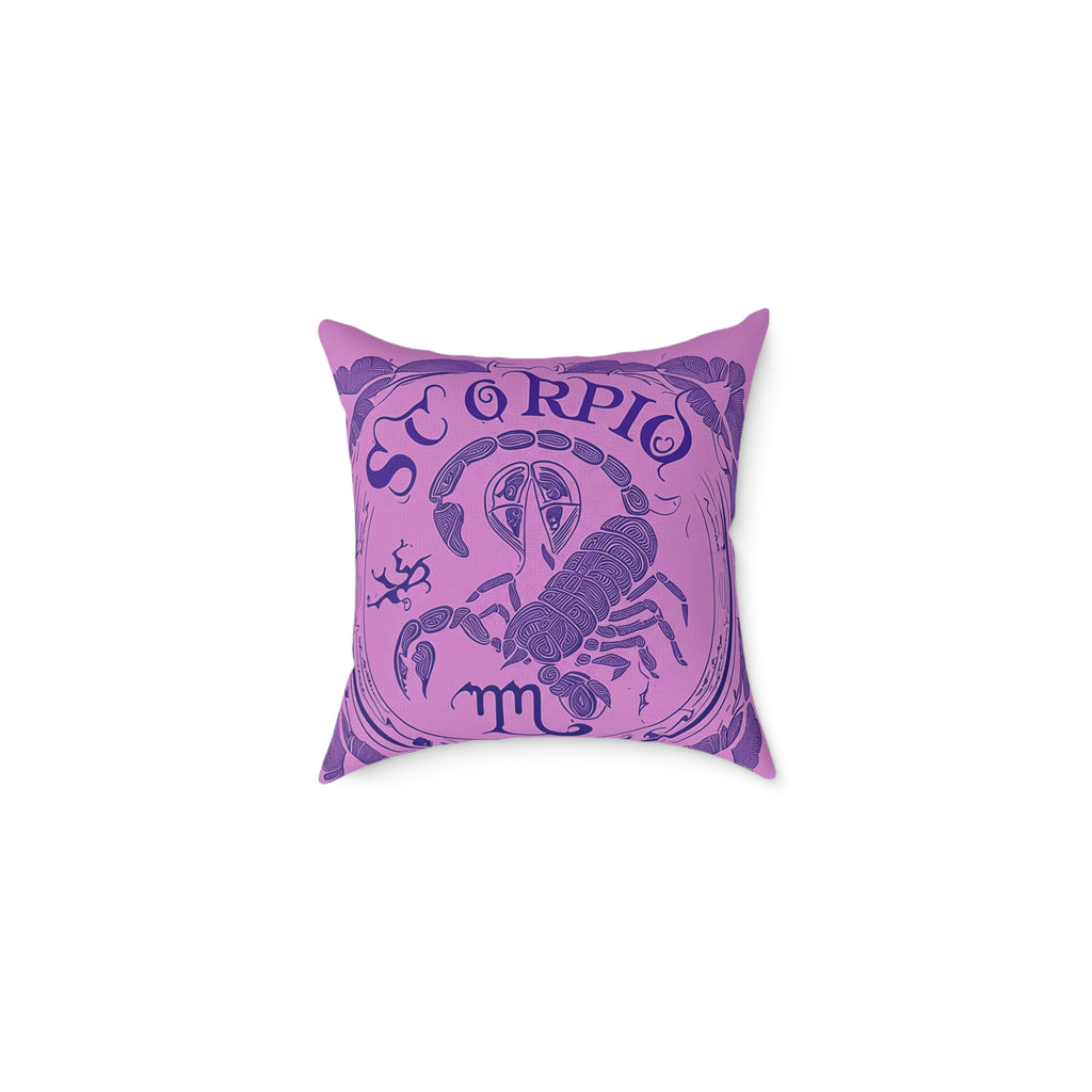 Astrology-Themed Decorative Pillow, Scorpio Zodiac Throw Cushion, Unique Home Decor, Horoscope Gift, Birthday Surprise, Boho Room Accent
