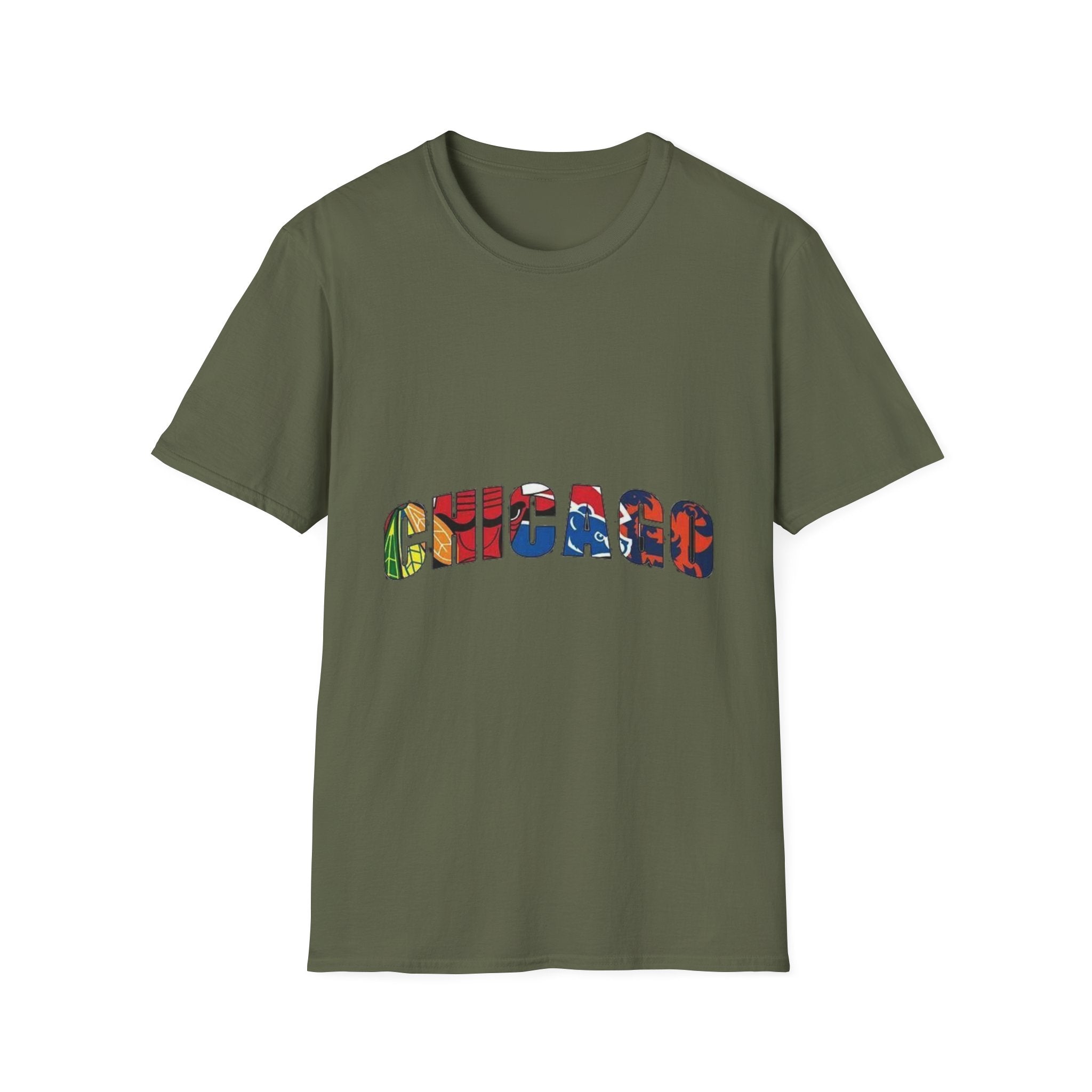 Chicago Colorful Graphic Unisex Softstyle T-Shirt