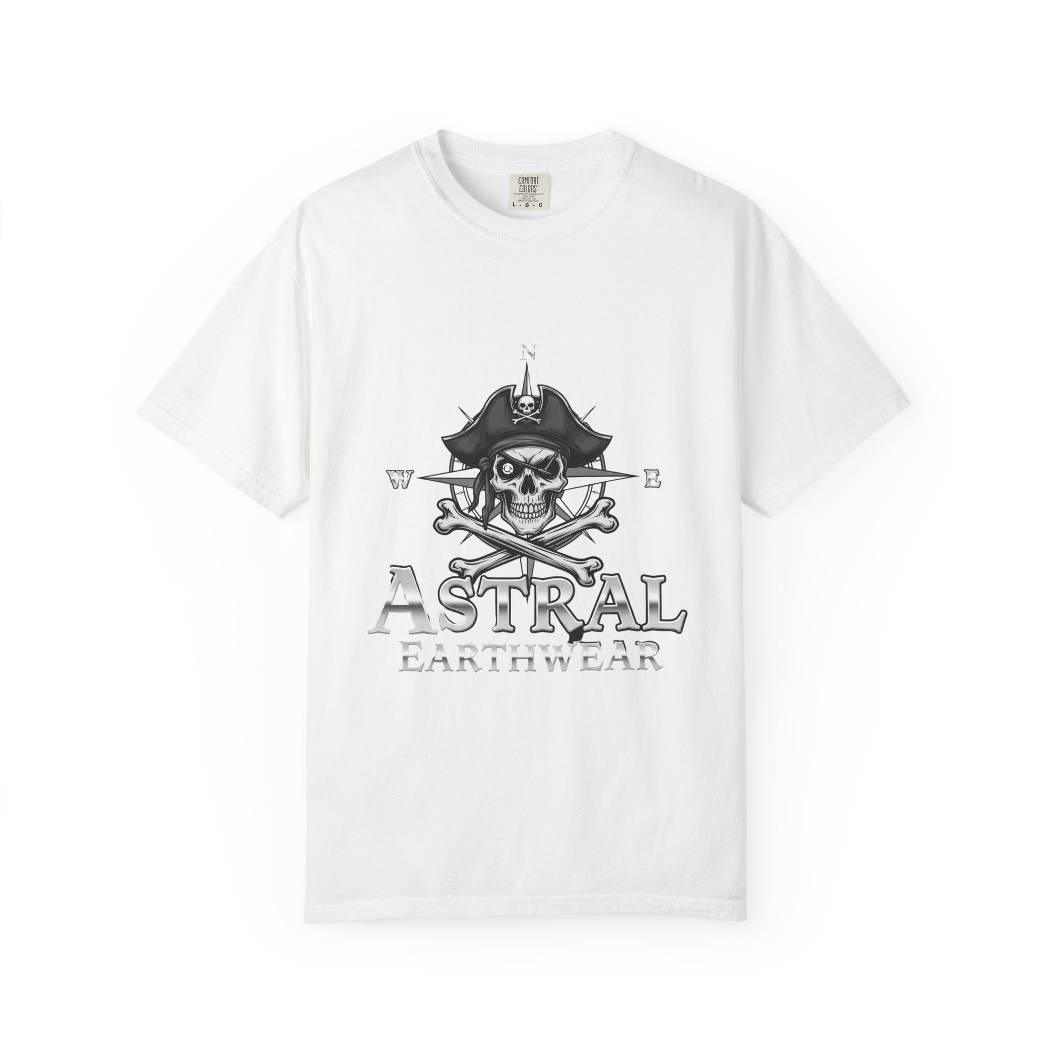 Astral Pirate Garment-Dyed T-shirt | Casual Crew Neck Tee, Pirate Apparel, Graphic Tee, Unisex T-shirt, Gift for Adventurers
