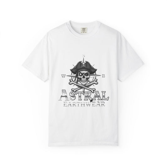 Astral Pirate Garment-Dyed T-shirt | Casual Crew Neck Tee, Pirate Apparel, Graphic Tee, Unisex T-shirt, Gift for Adventurers
